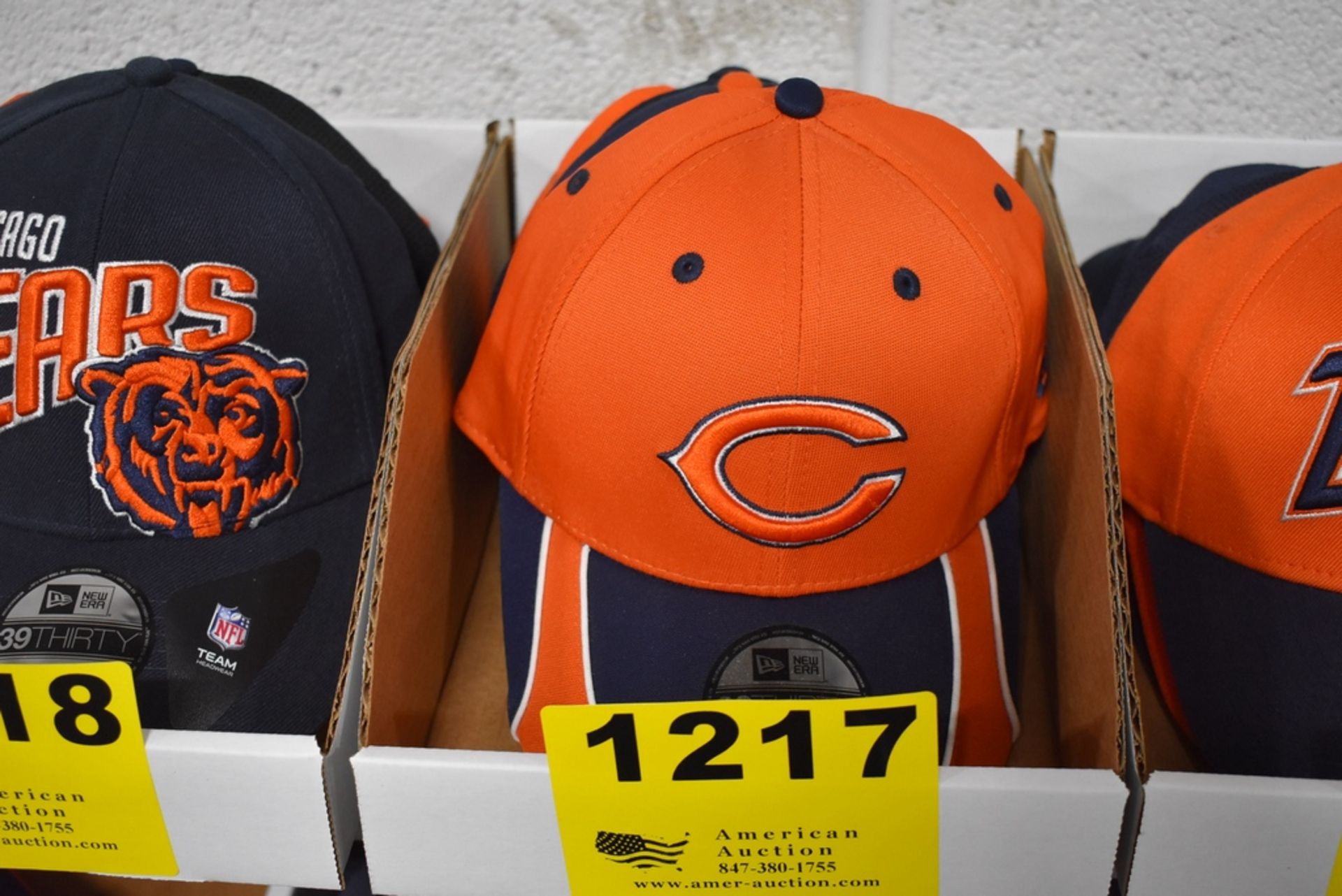 (5) CHICAGO BEARS BALL CAPS, SIZE MEDIUM/LARGE