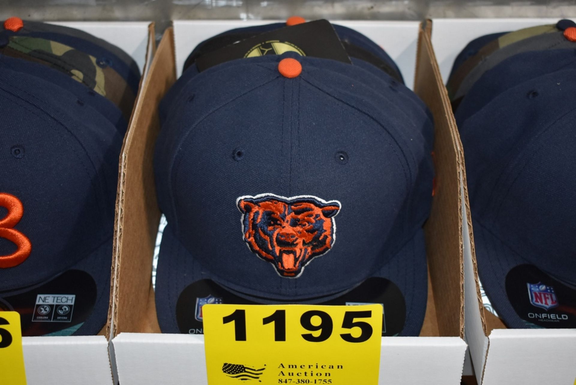 (5) CHICAGO BEARS BALL CAPS, SIZE 7