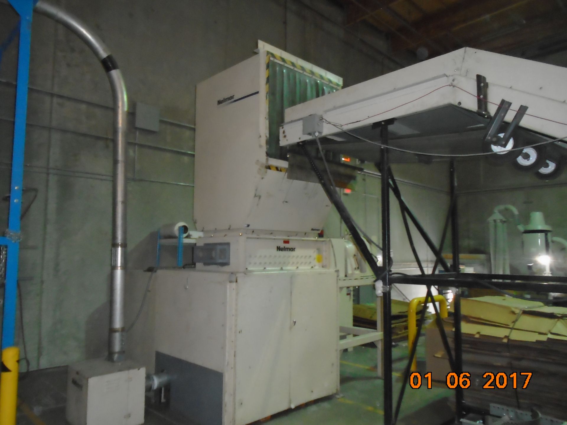 NELMOR 40HP/40HP MODEL #34625 twin-shaft SHREDDER (S4625)/GRANULATOR (G1628) W/Nelmor feed - Image 3 of 6