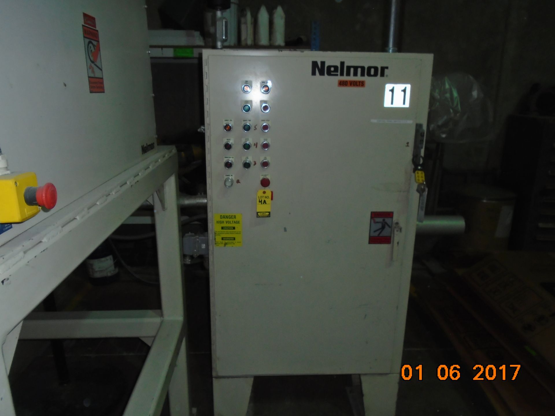 NELMOR 40HP/40HP MODEL #34625 twin-shaft SHREDDER (S4625)/GRANULATOR (G1628) W/Nelmor feed - Image 4 of 6