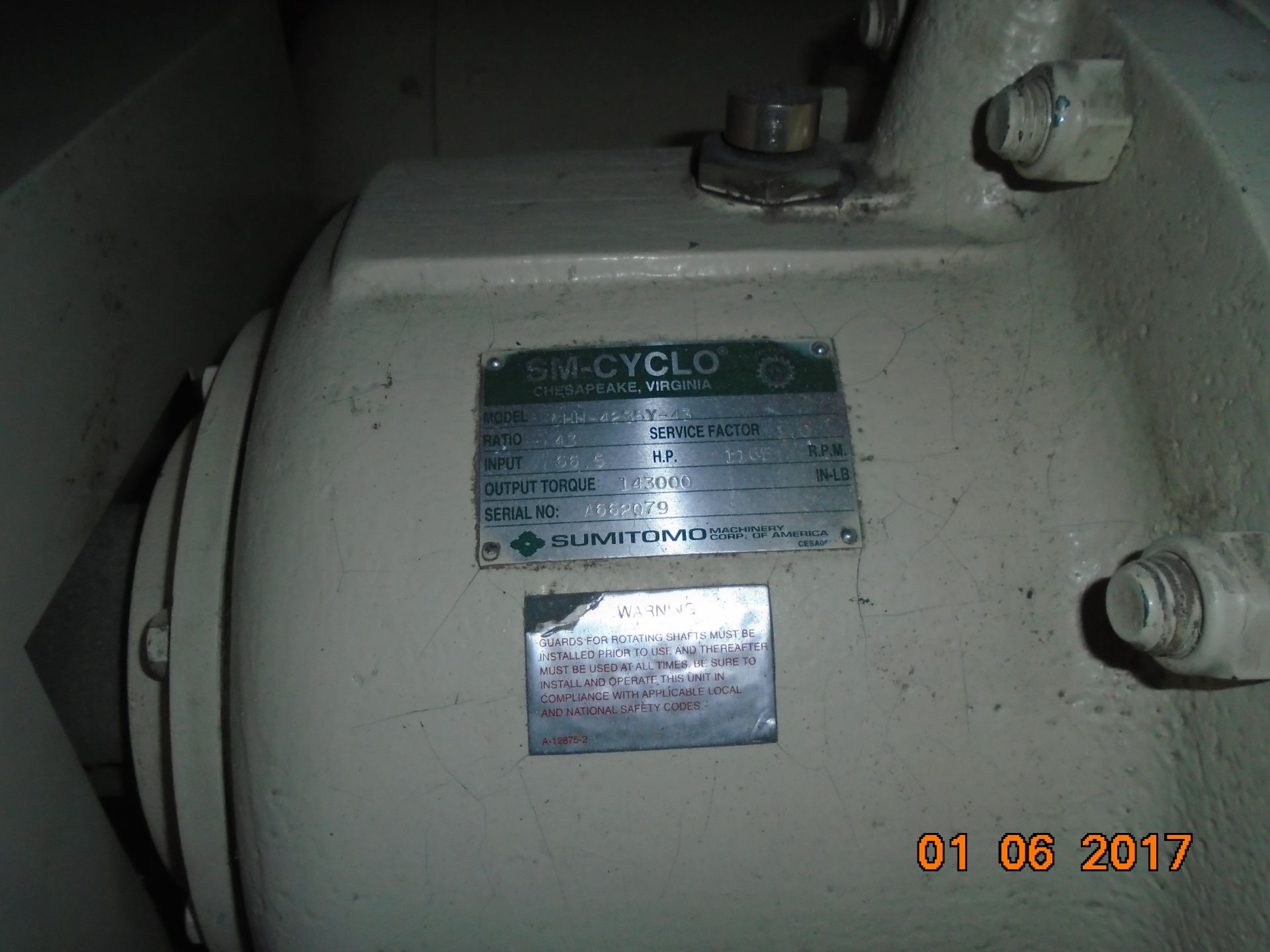 NELMOR 40HP/40HP MODEL #34625 twin-shaft SHREDDER (S4625)/GRANULATOR (G1628) W/Nelmor feed - Image 5 of 6