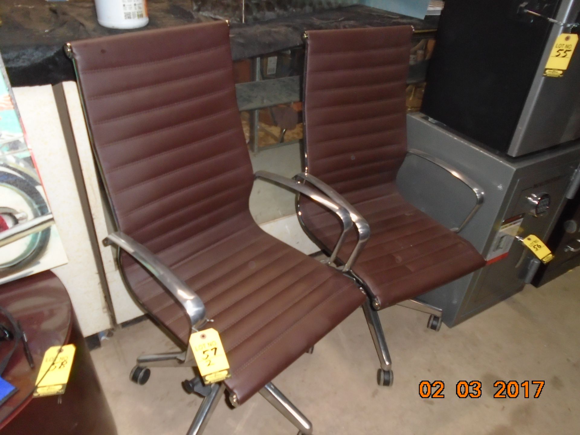 LEATHER SWIVEL CHAIRS