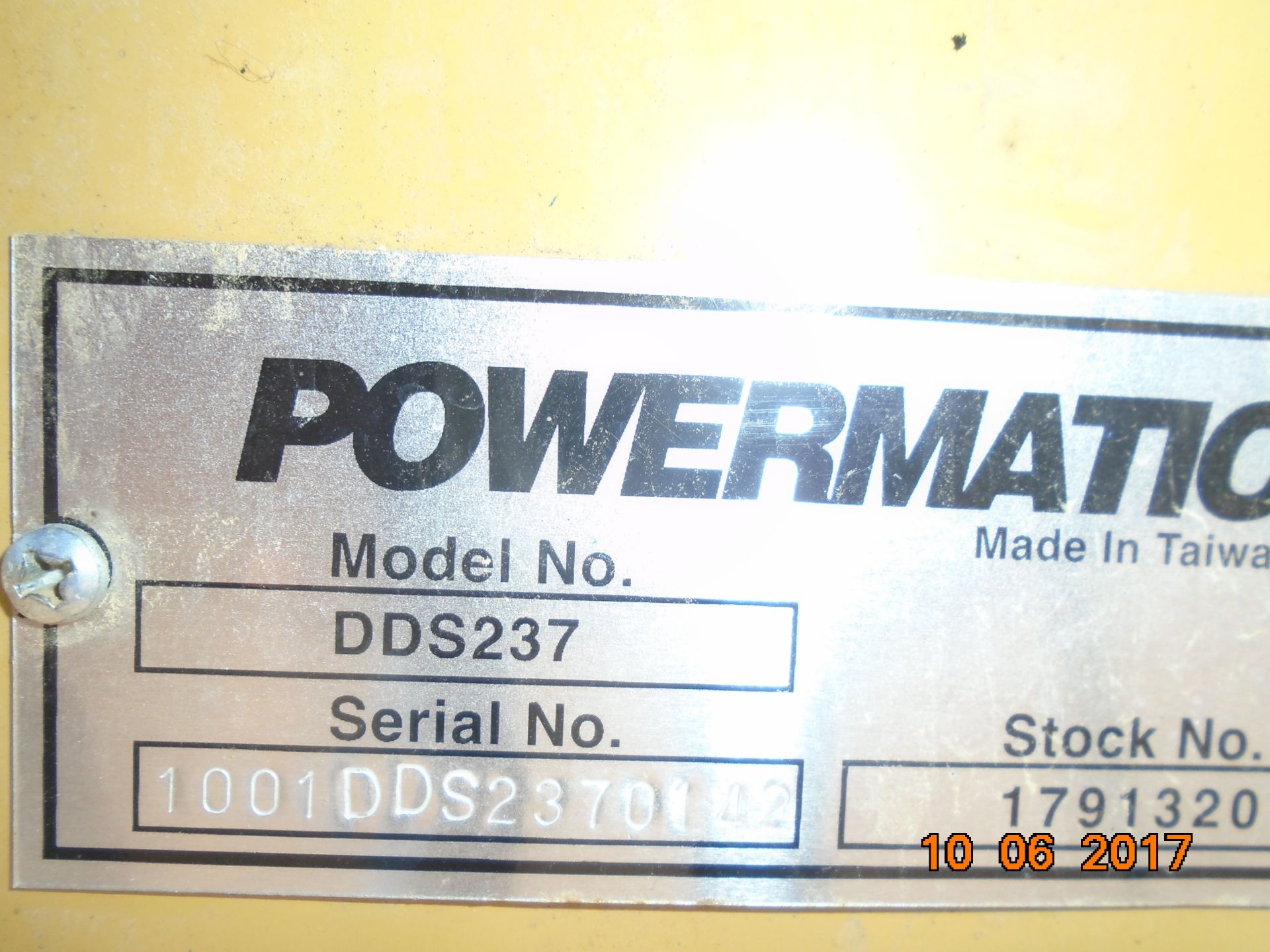 POWERMATIC WIDE BELT SANDER MDL. DD5237 SN. 1001DD52370142 - Bild 2 aus 2