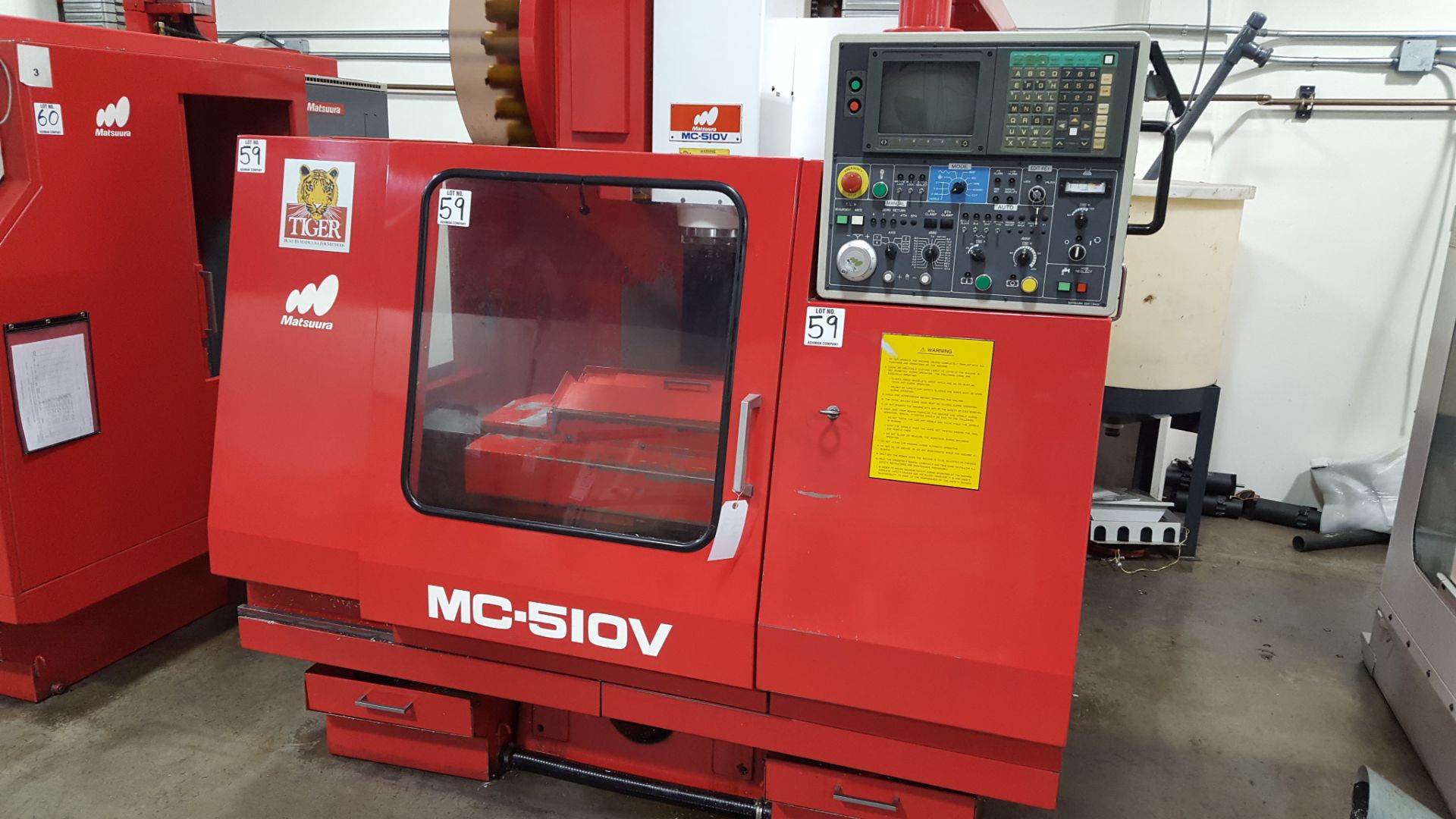 1991 MATSUURA MDL #MC-510V VERTICAL MACHINING CENTER, MATSUURA EN4-1344A I-80 CNC CONTROL, 7 HP