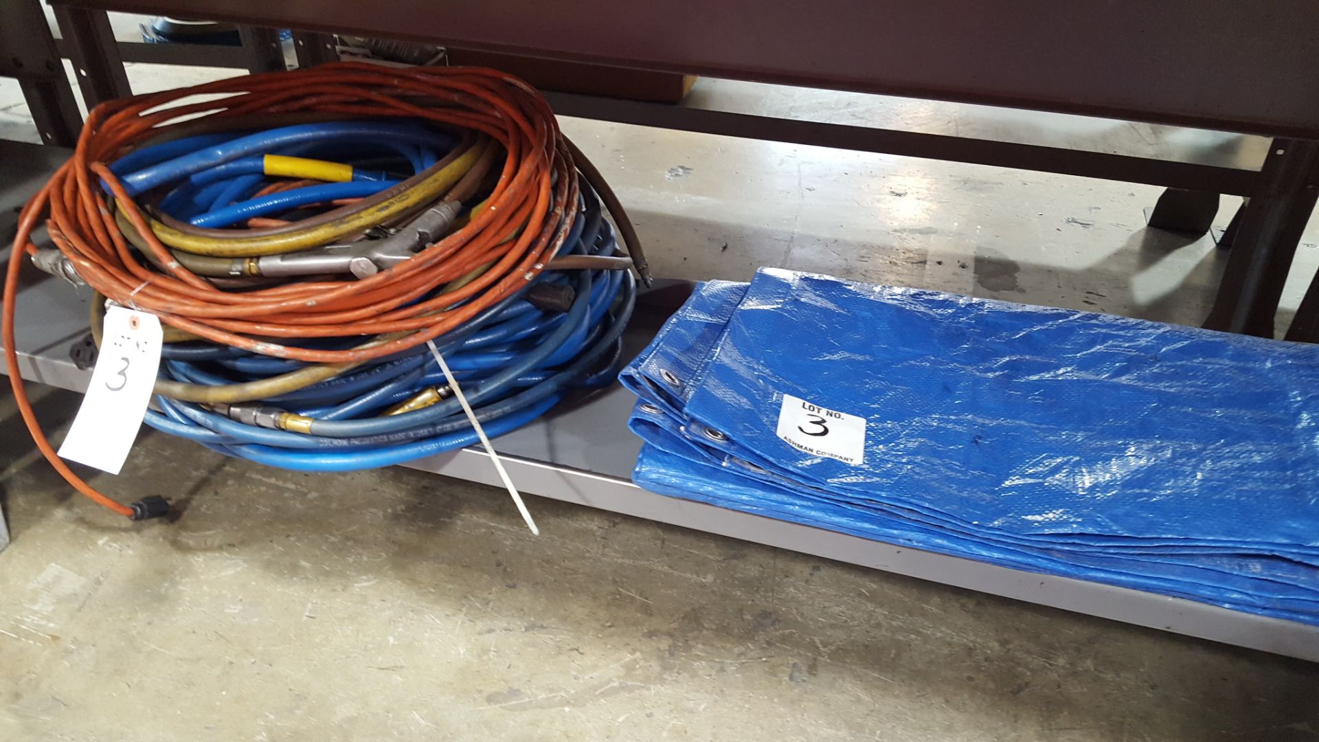 ASSORTED PNEUMATIC HOSES, EXTENTION CORDS