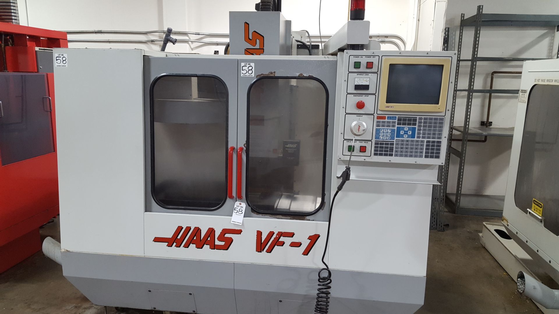 1995 HAAS MDL #VF-1 VERTICAL MACHINING CENTER, HAAS AUTOMATION 32 BIT CNC CONTROL, 10 HP SPINDLE,