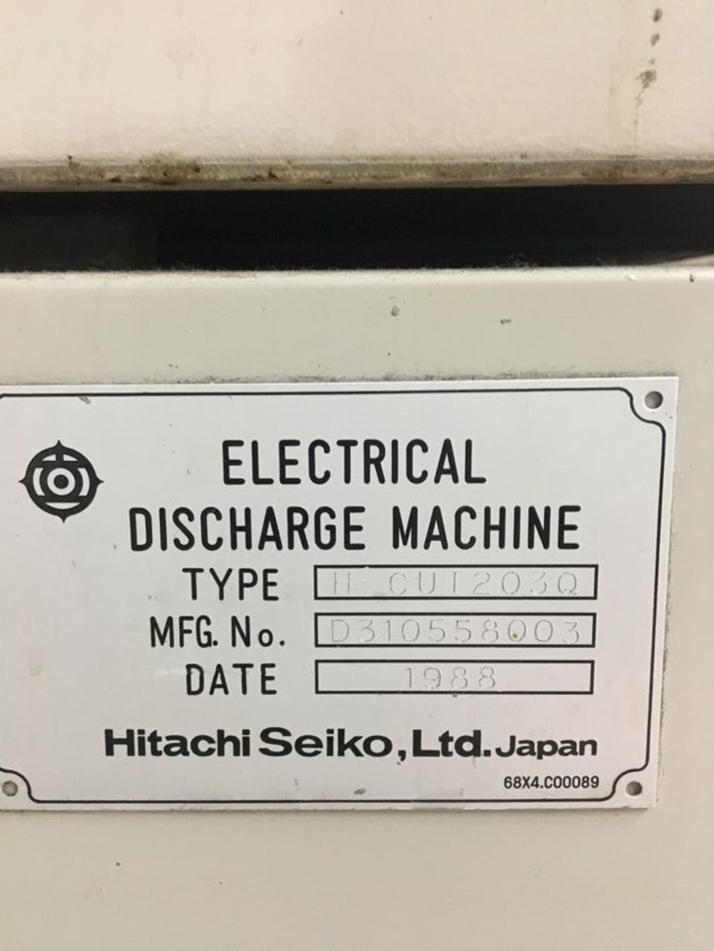 1988 Hitachi Seiki H cut 203q edm cnc machine- fanuc sp 250 controls, s/n-D310558003 - Image 5 of 5