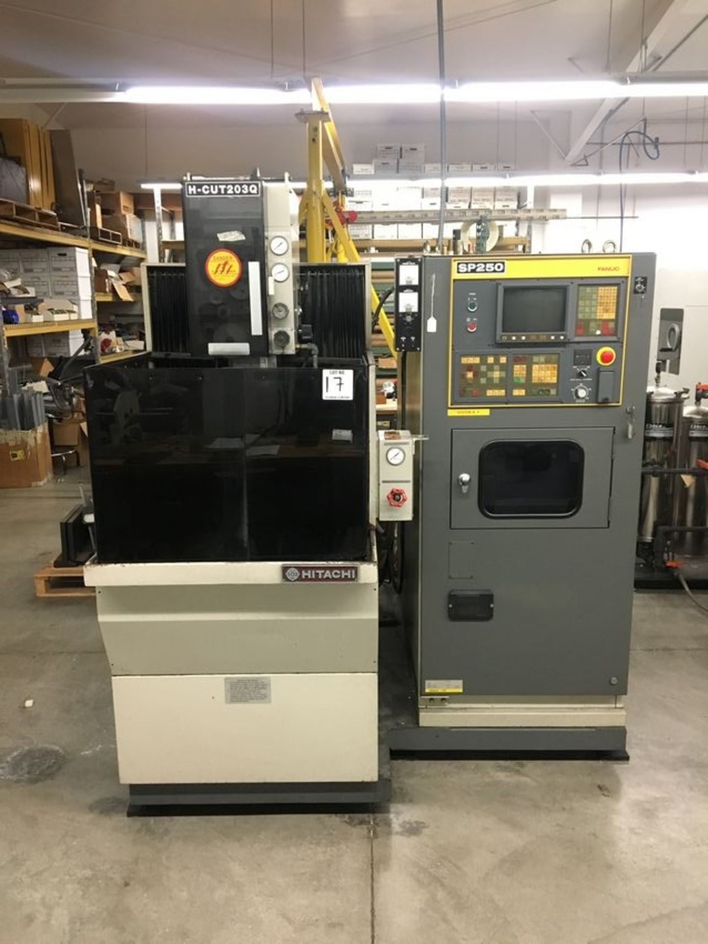 1988 Hitachi Seiki H cut 203q edm cnc machine- fanuc sp 250 controls, s/n-D310558003