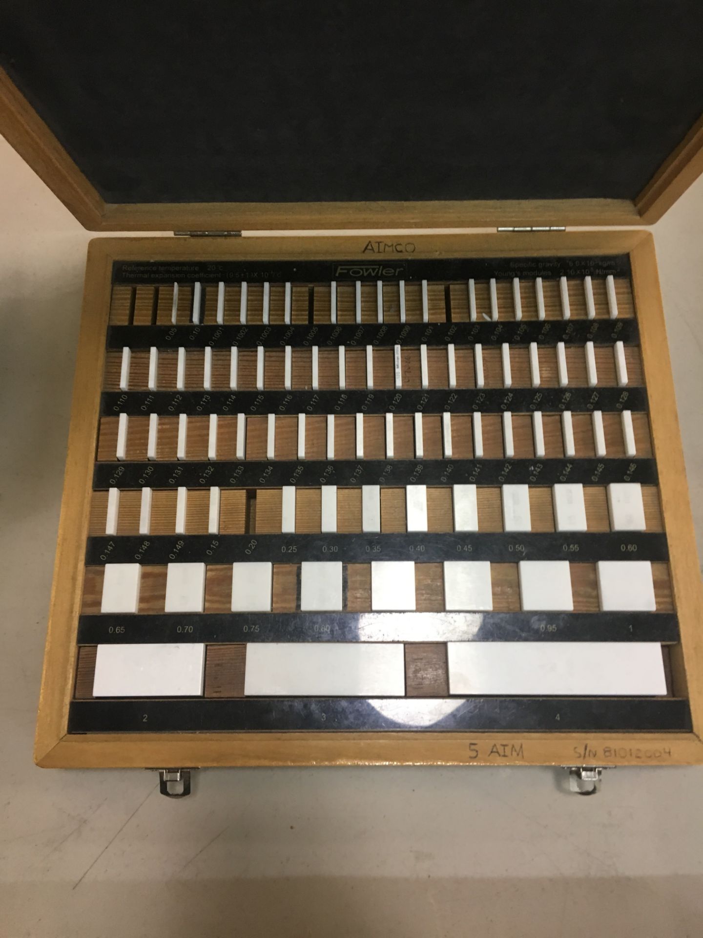 FOWLER CERAMIC GAGE BLOCK SET