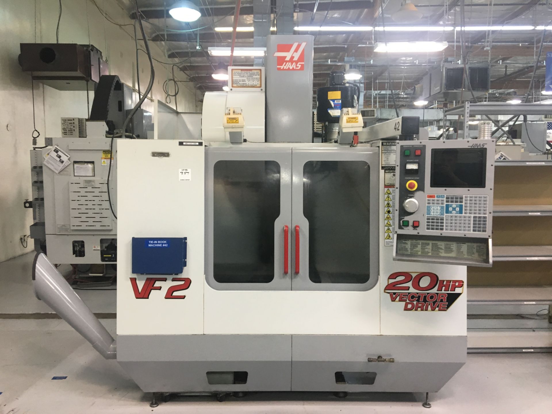 2001 HAAS VF-2 CNC VERTICAL MACHINING CENTER- 20HP, 4TH AXIS READY, G-BOX, 24 TOOL ATC, P-COOL, 7,