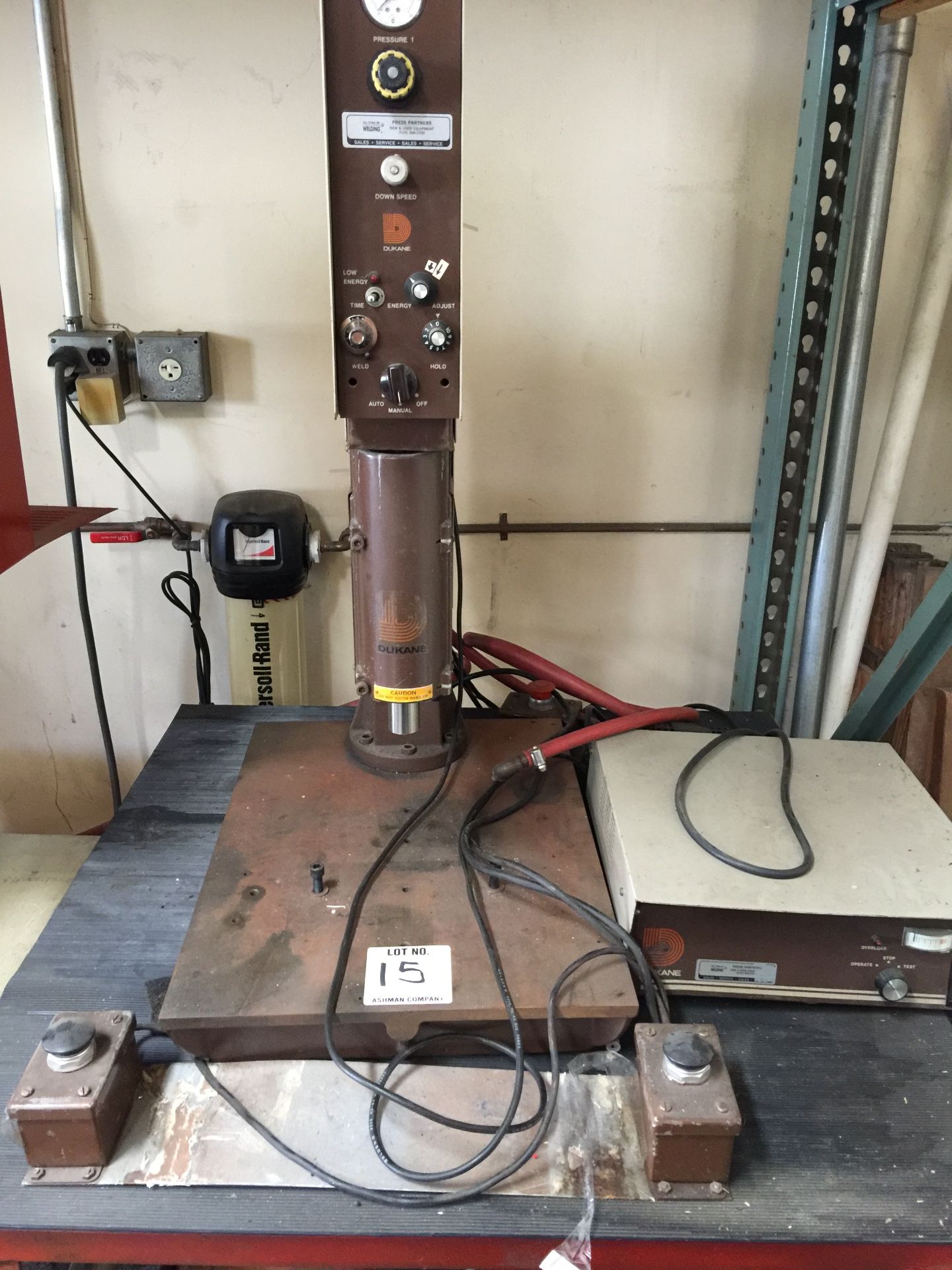 (1) dukane ultra sonic welder with cart