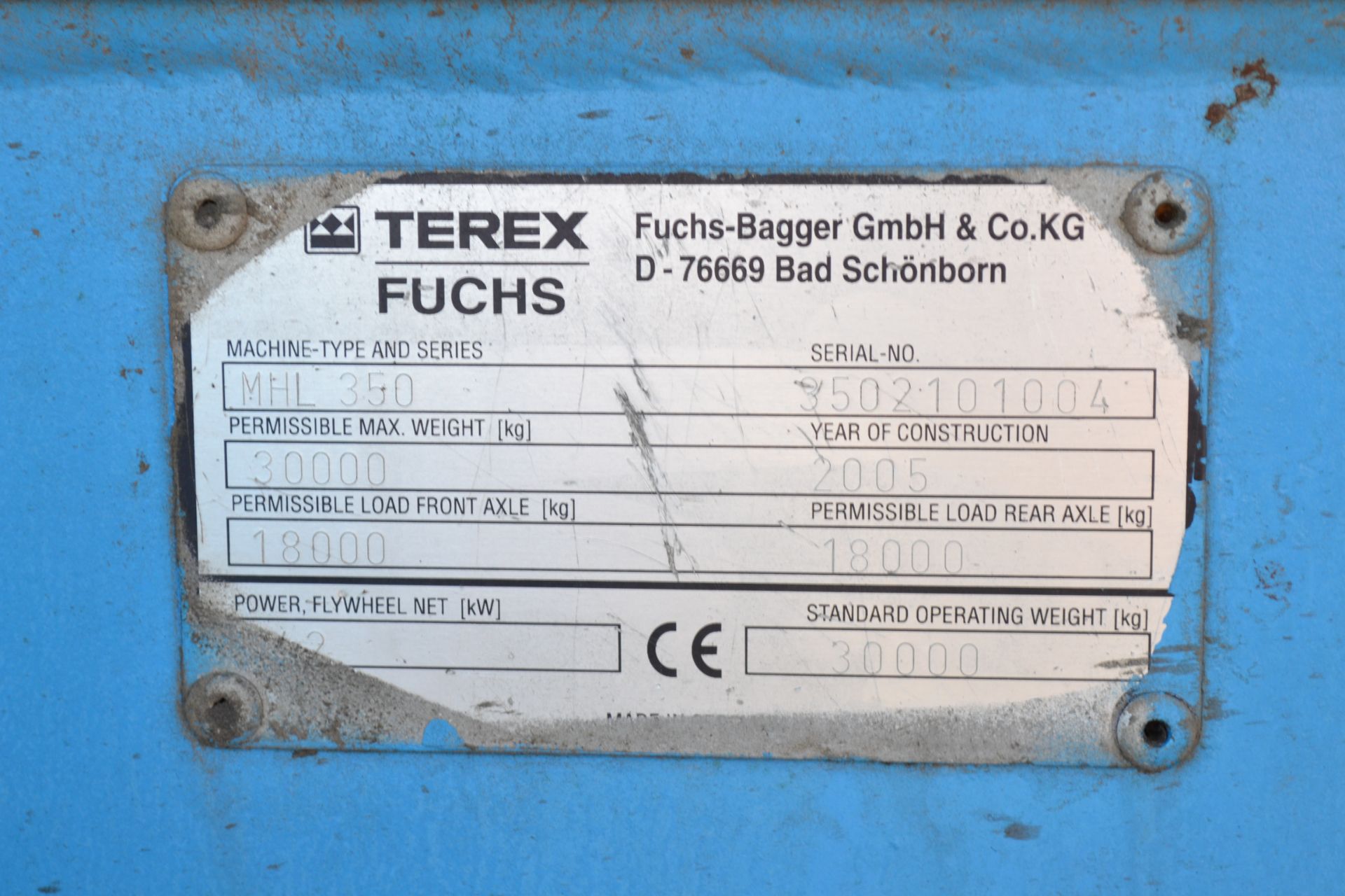 Terex-Fuchs MHL350 Material Handler - Image 11 of 11