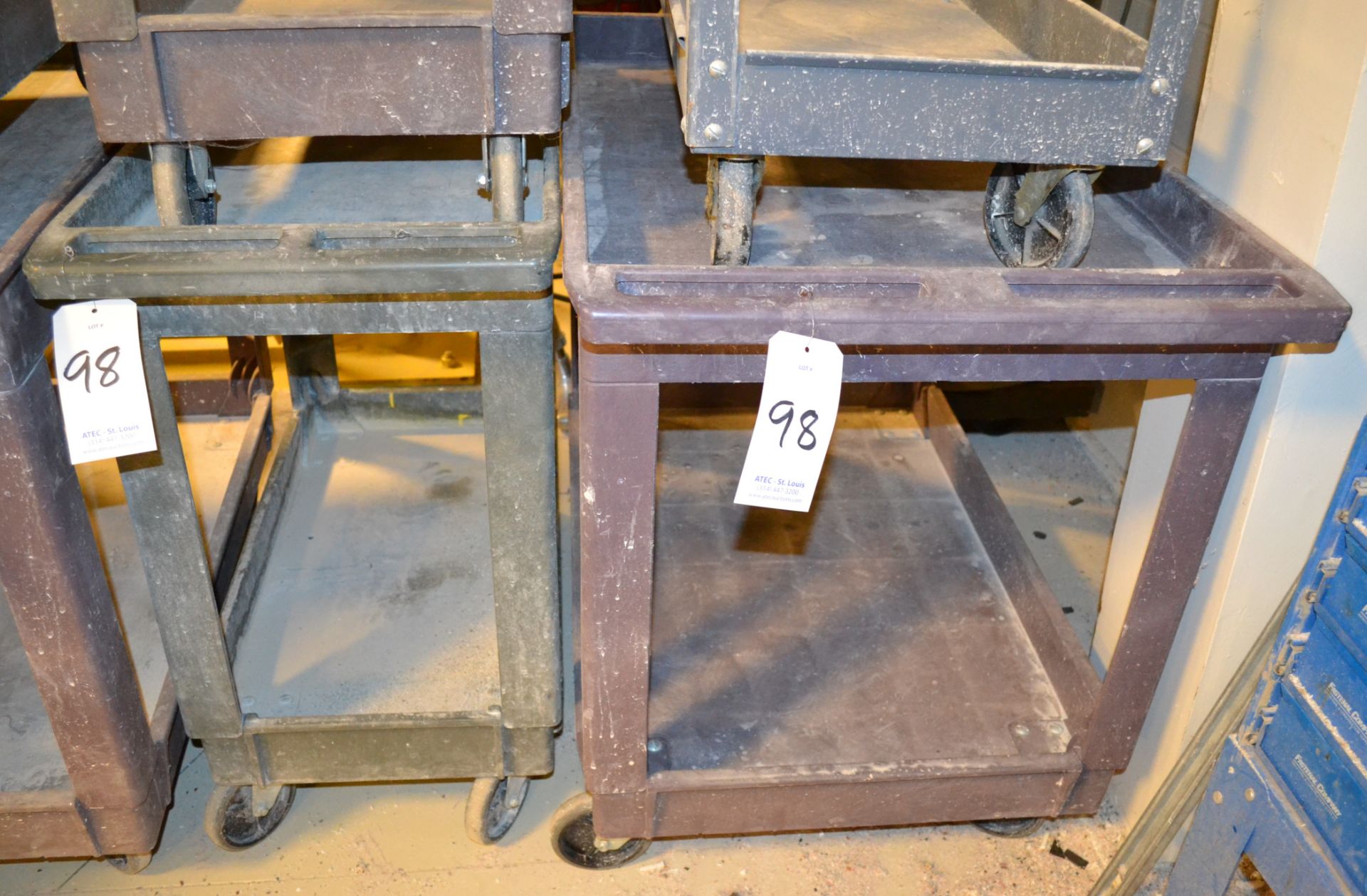 Lot Consisting of (4) Plastic 2-Shelf Material Handling Carts - Image 3 of 3