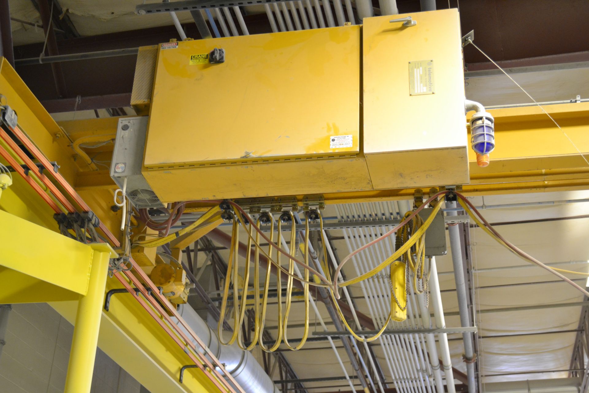 Yellow Bridge Crane w/(2) 4,000-Lb Capacity Bridges - Image 3 of 19