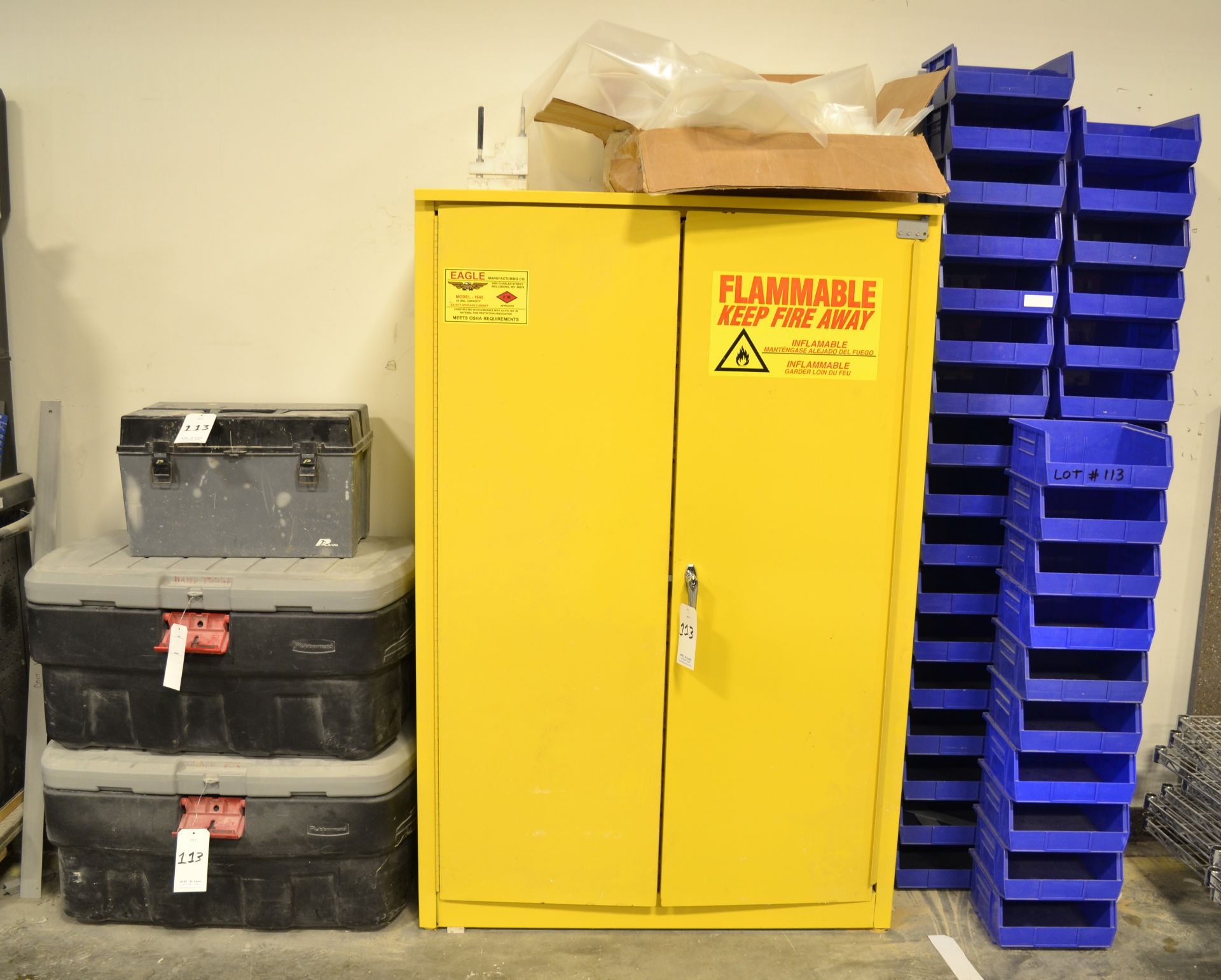 LCO Eagle Safety Storage Cabinet With Contents