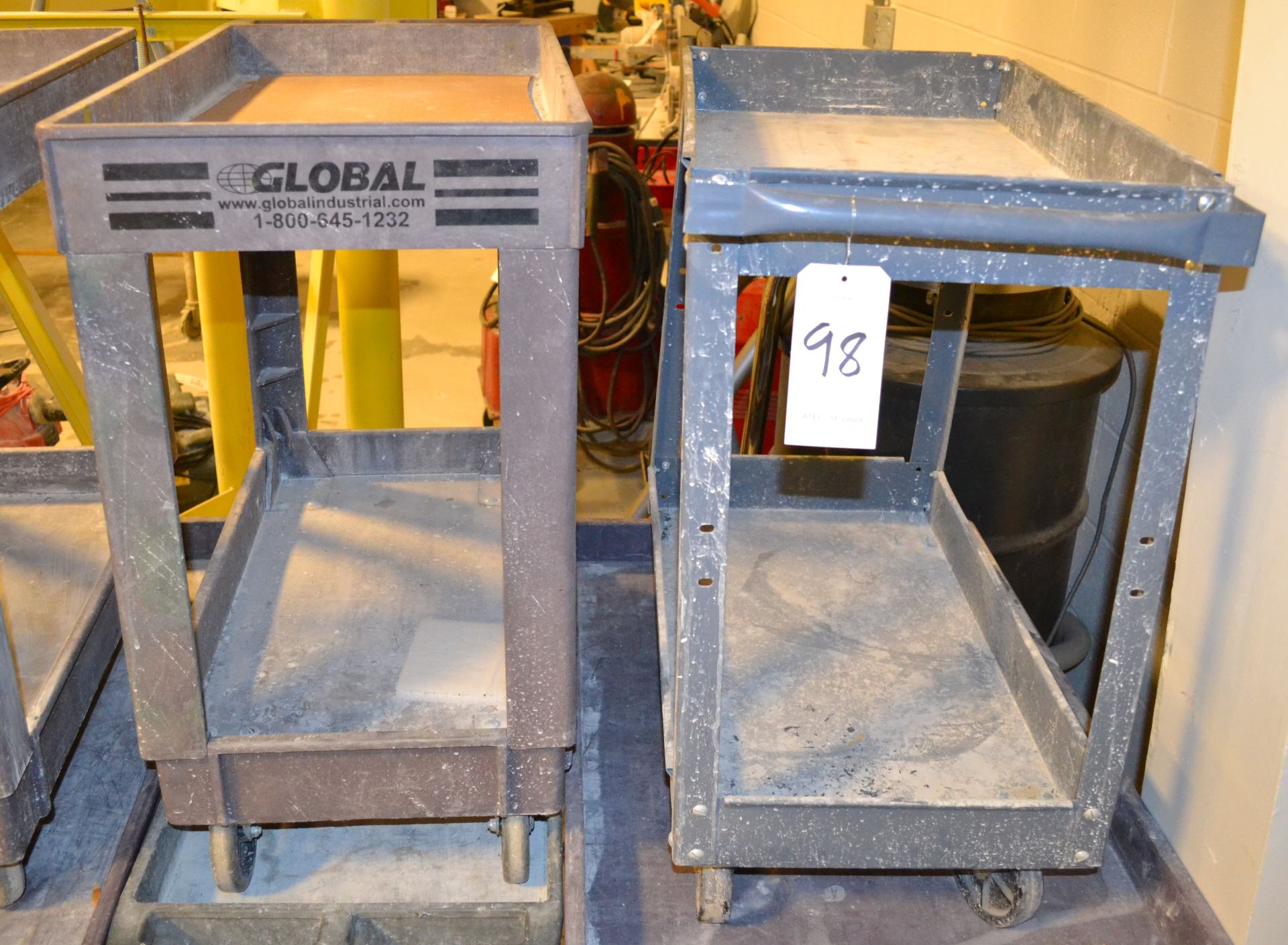 Lot Consisting of (4) Plastic 2-Shelf Material Handling Carts - Image 2 of 3