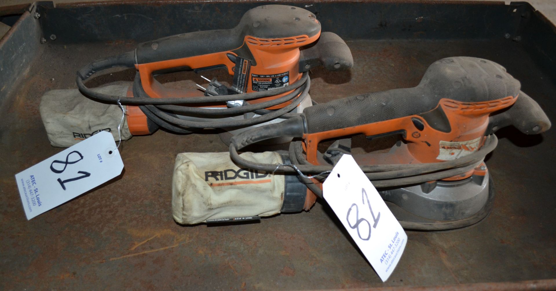 Lot Consisting of (2) Ridgid Model R2611 Random Orbital Sanders - Image 2 of 4