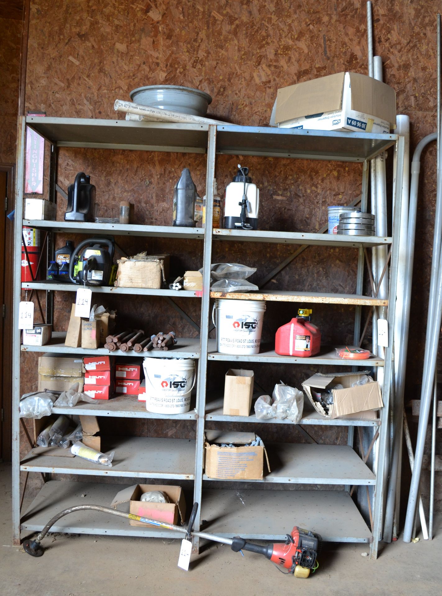 Lot Consisting of (3) Section Metal Shelving With Contents Including But Not Limited To: Poulan - Image 9 of 14