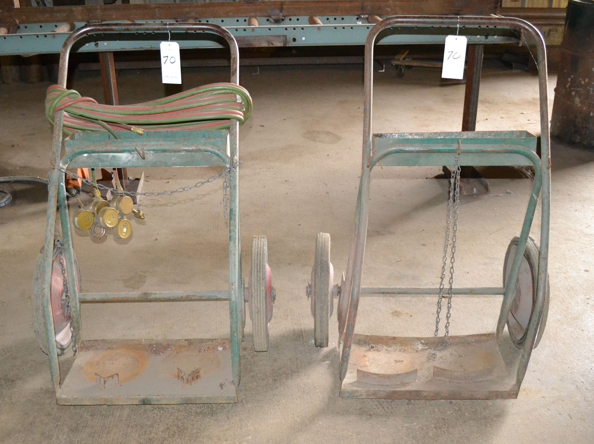 Lot Consisting of (2) Welding Carts With Hoses & Gauges