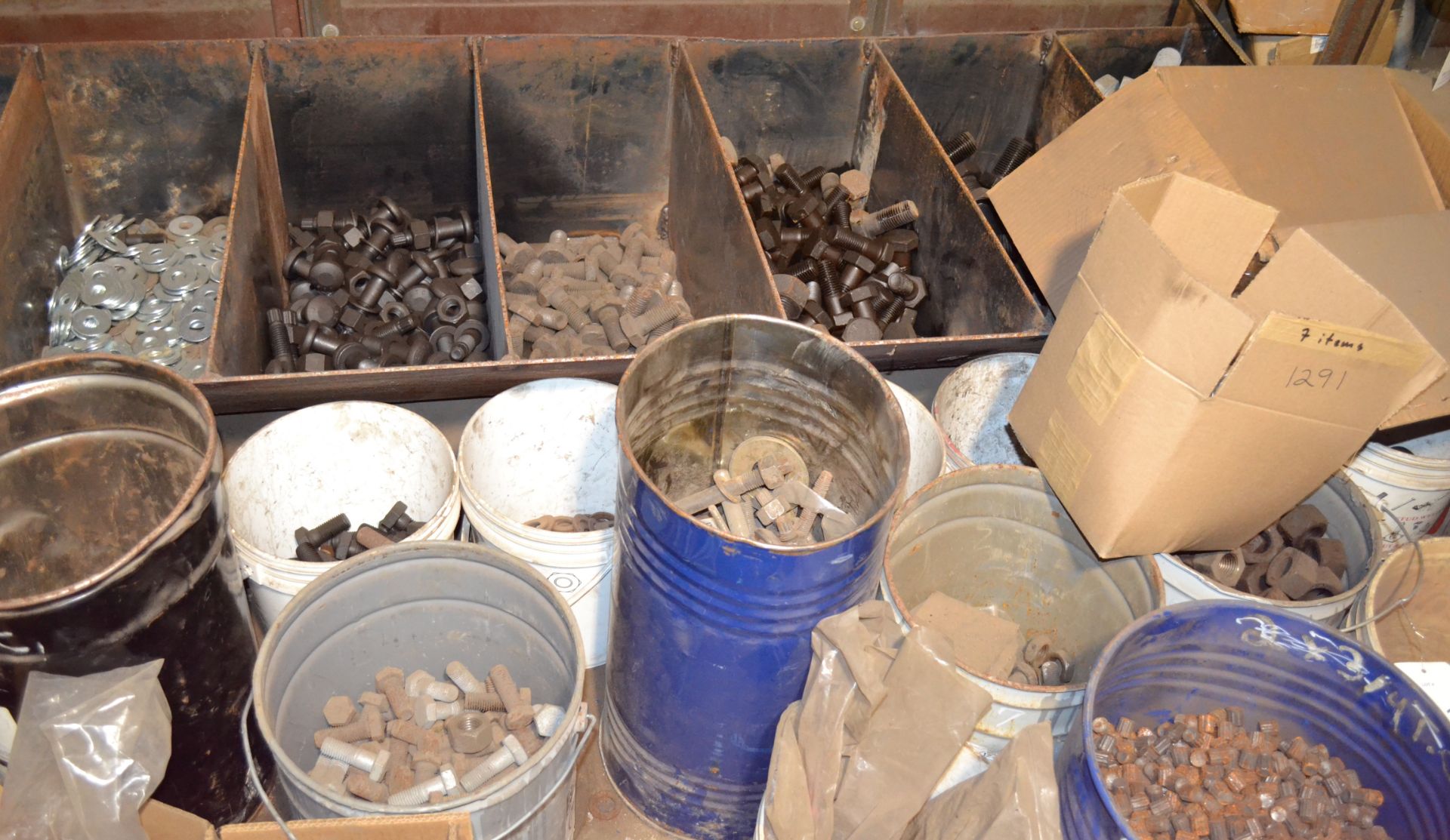 Lot Consisting of Parts Bins With Misc. Hardware Including Bolts, Nots, Washers, Pins, Etc. - Image 10 of 12