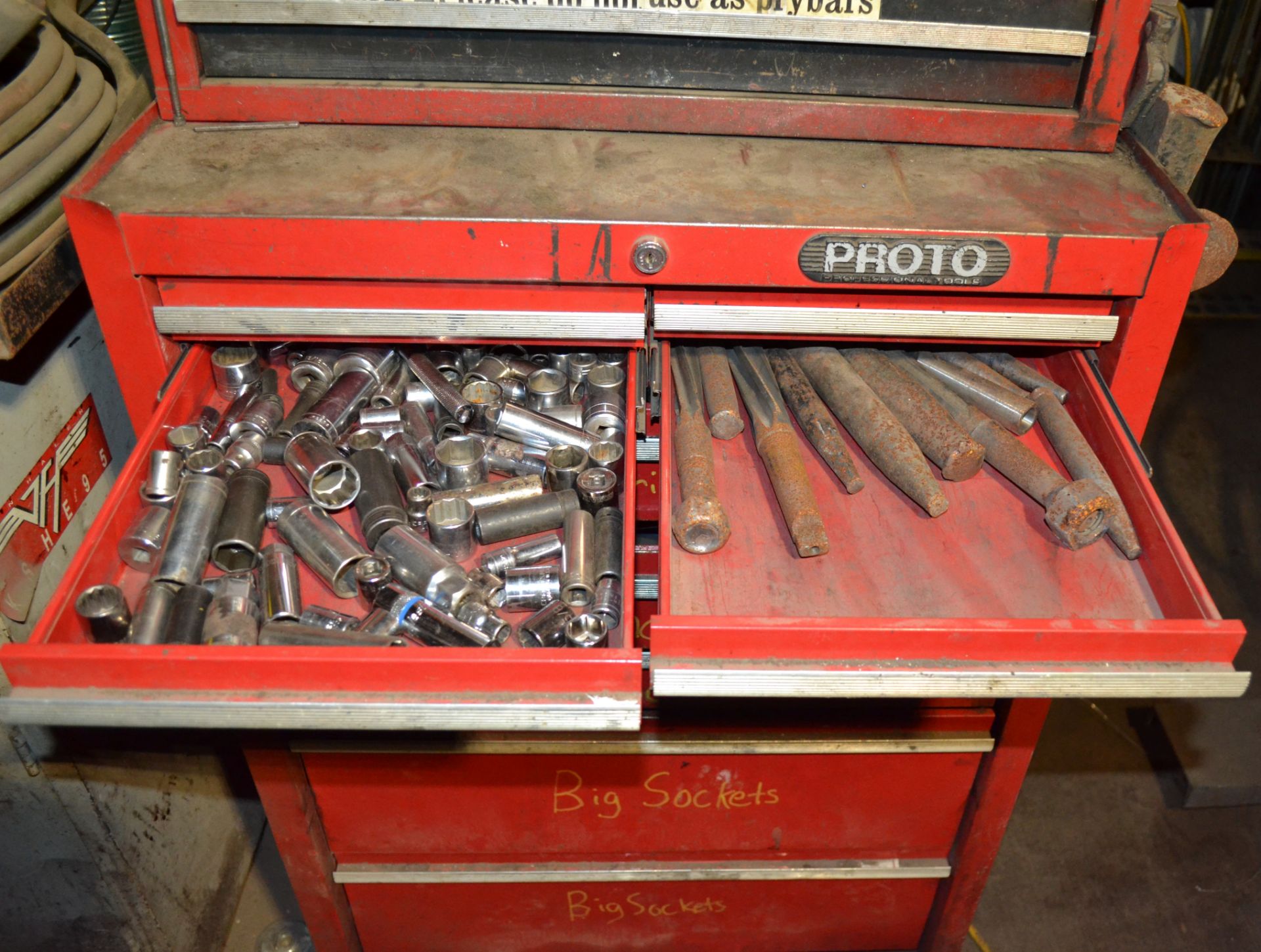 Lot Consisting of: Proto Tool Check, Metal Cabinet, Steel Table, (2) Sections Metal Shelving, - Image 62 of 76