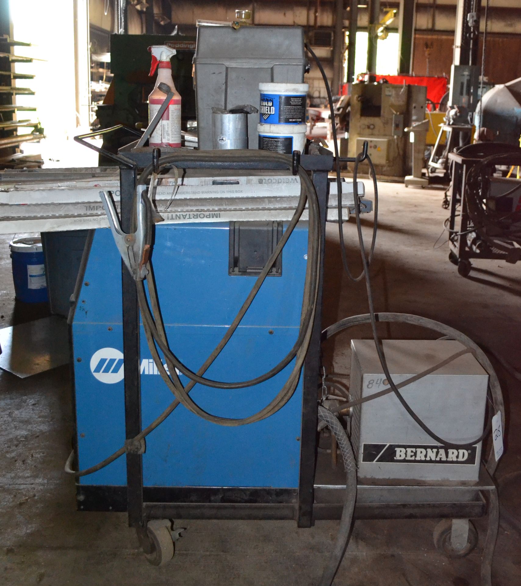 Miller Model Synchrowave 250DX Arc Welder, S/N LE376173; With Bernard Cooling Unit; With Cart - Image 6 of 6