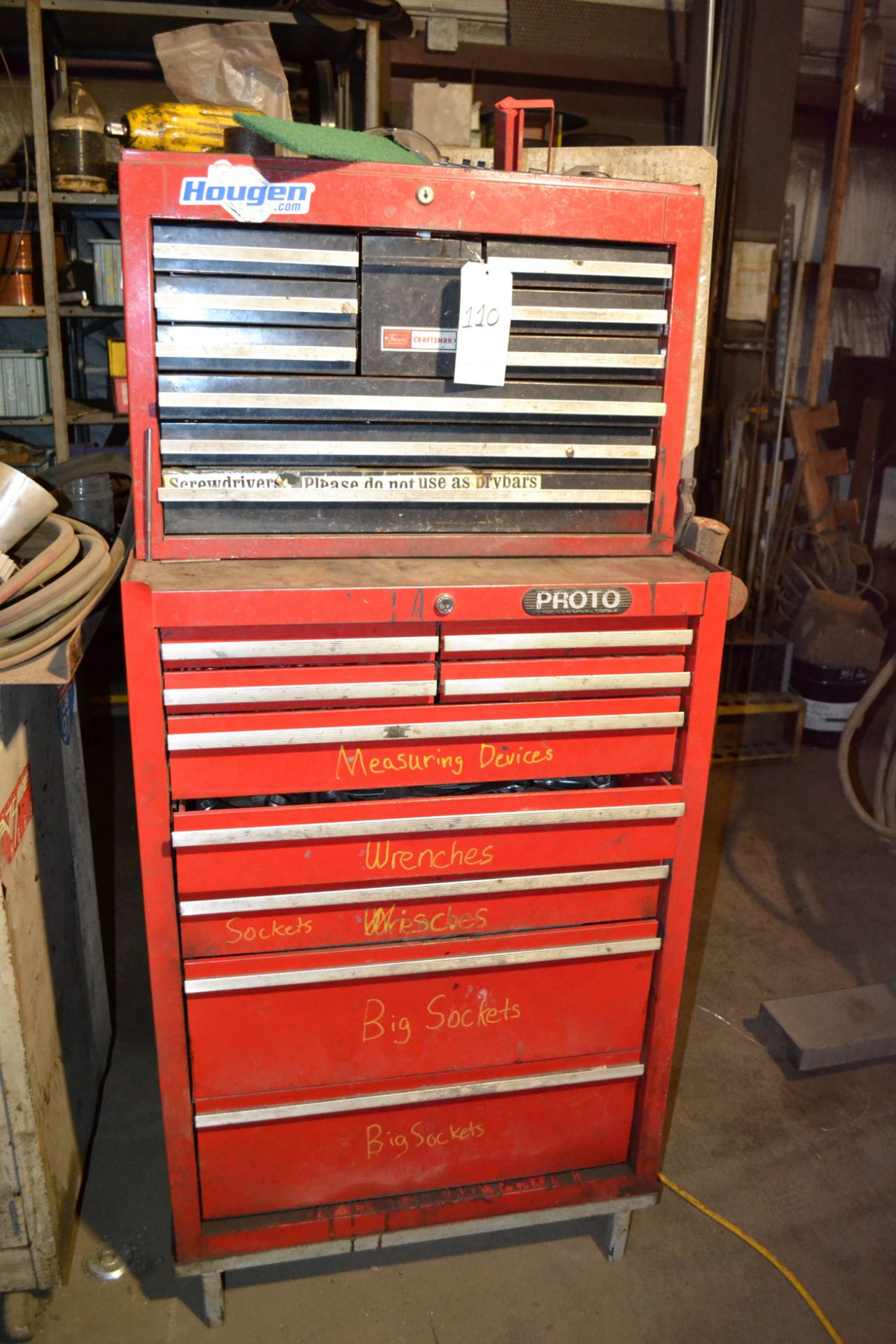 Lot Consisting of: Proto Tool Check, Metal Cabinet, Steel Table, (2) Sections Metal Shelving, - Image 50 of 76