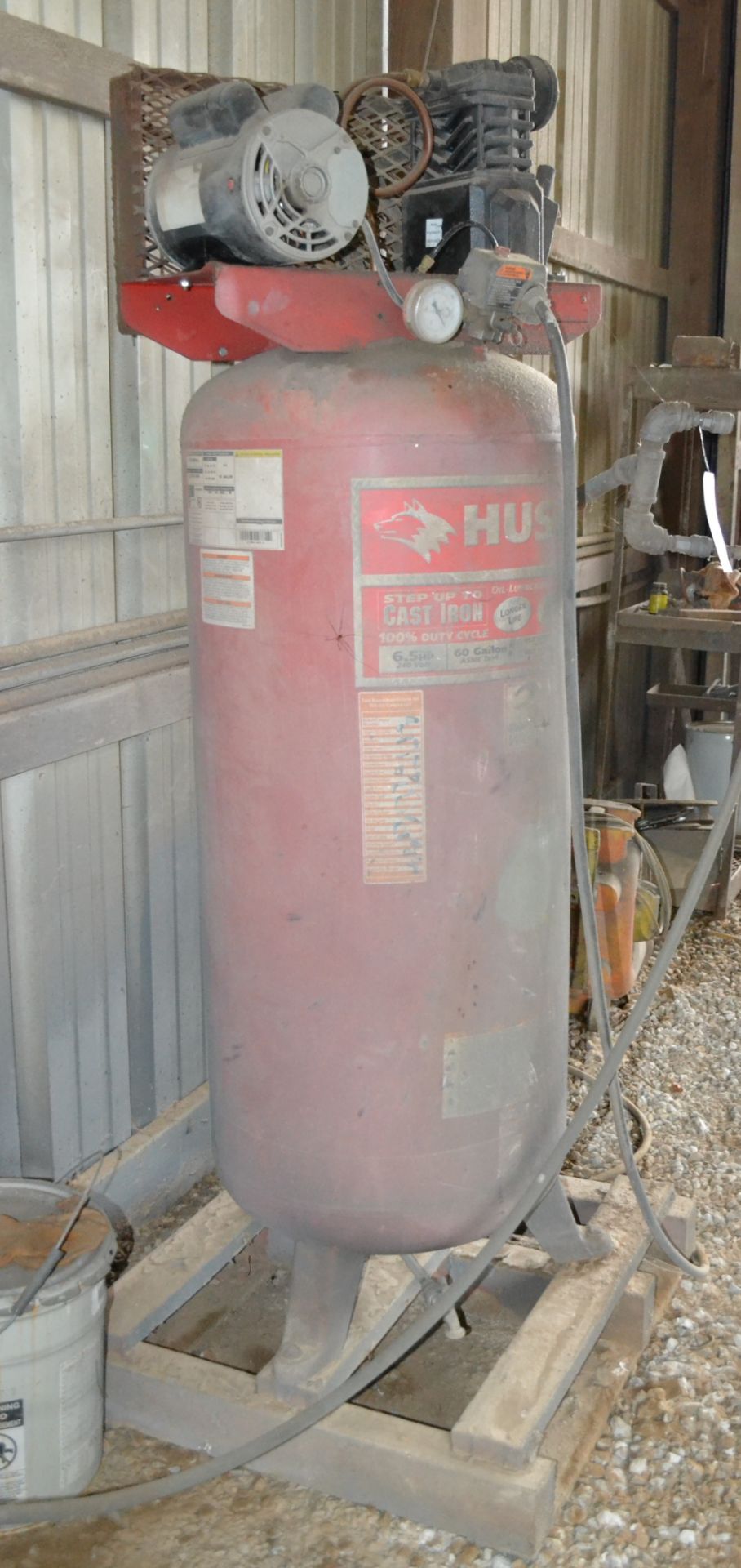 Husky 6.5-HP Vertical Tank Mounted Air Compressor, 60-Gallon Tank, 1-Phase - Image 3 of 5