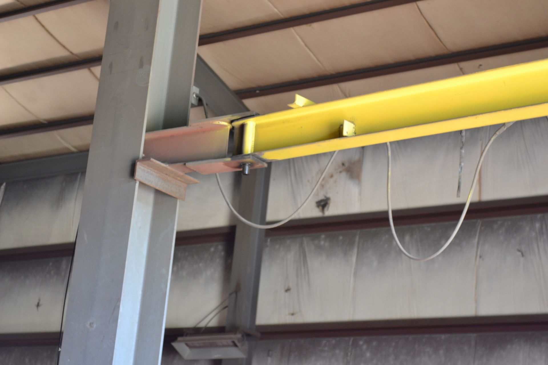 1-Ton Post Mounted Jib Crane, Approximately 15', With 1-Ton Yale Electric Hoist - Image 3 of 3