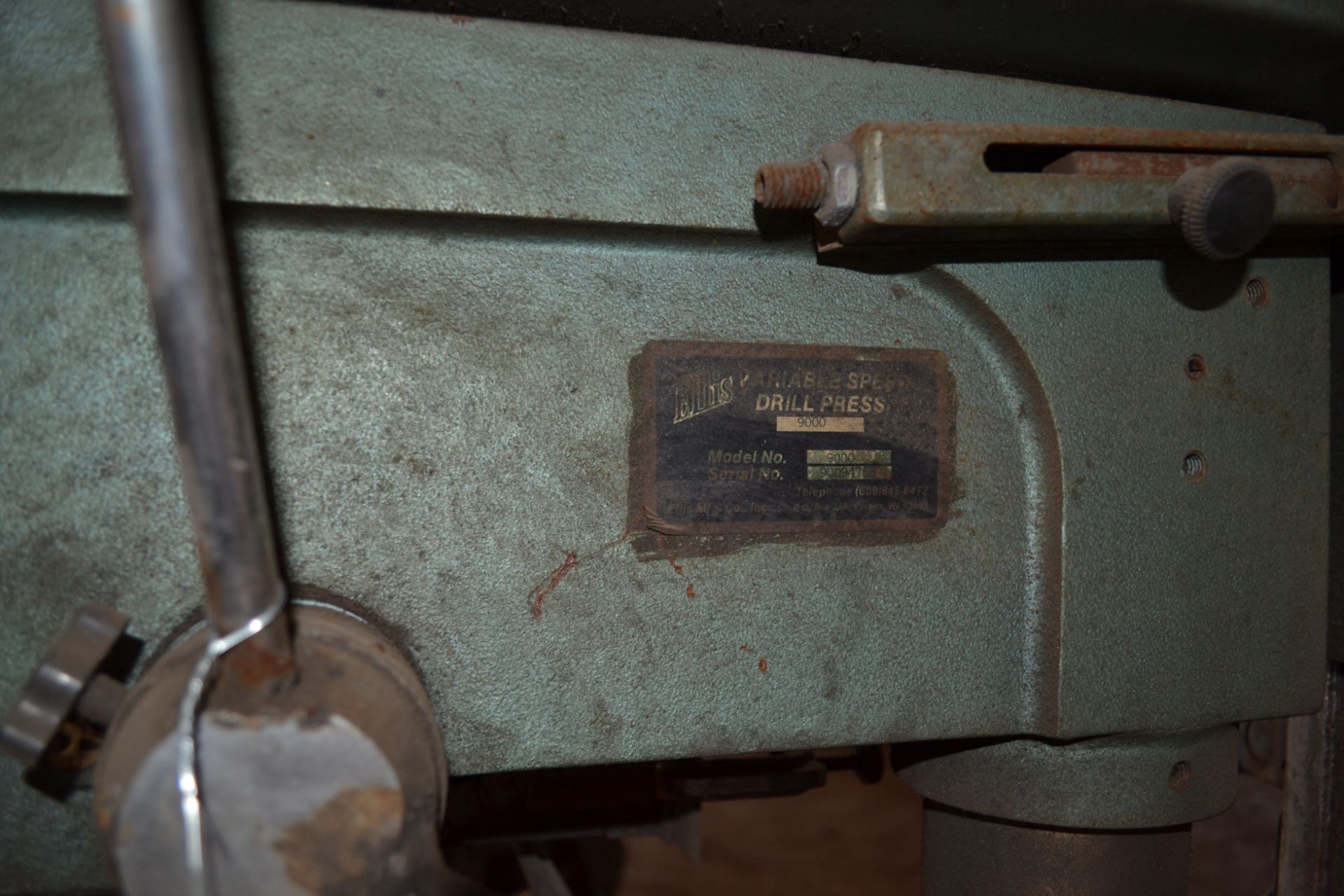 Ellis Model 9000 Drill Press, S/N 90D94755; With Ellis Variable Speed Control - Image 3 of 3