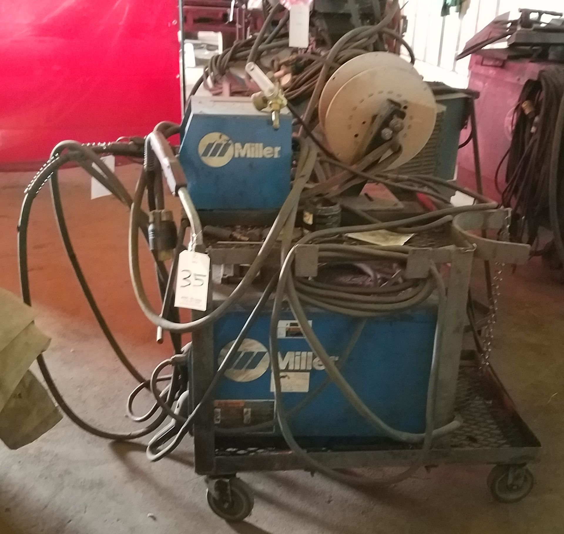 Miller Model XMT456 DC Inverter Arc Welder, S/N LJ401106A; With 24A Wire Feeder - Image 6 of 6