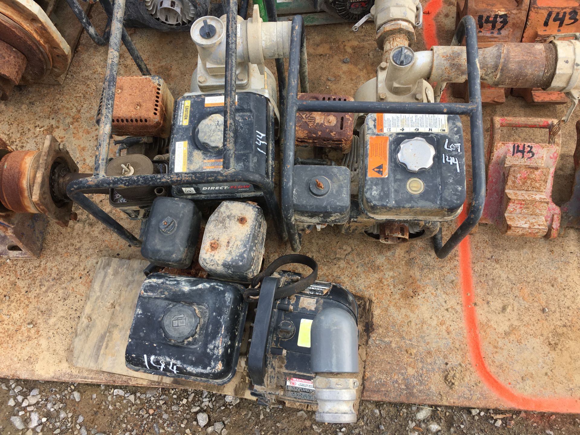 (3) Small Gas Powered Trash Pumps