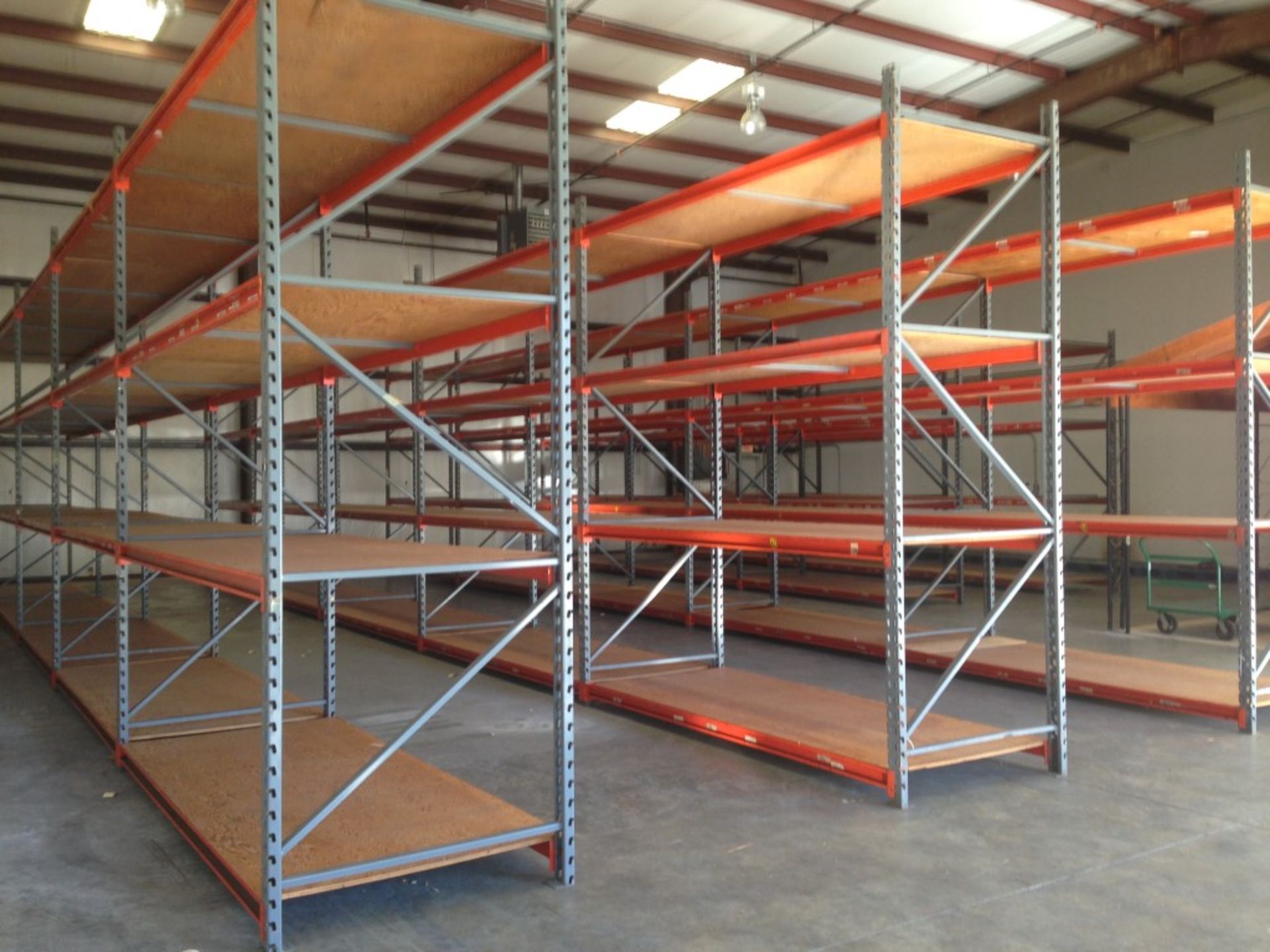 10 BAYS OF PALLET RACKING SIZE: 12'H X 48"D X 117"W. ONE MONEY