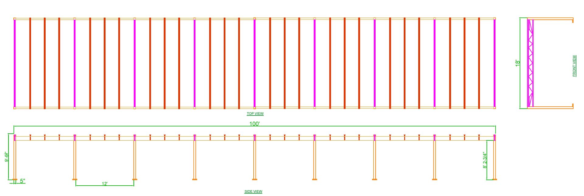 1800 SQ FT OF MEZZANINE WITH WOODEN FLOOR DECKING, OVERALL SIZE: 18'W X 96'LONG X 114"H - Image 3 of 7