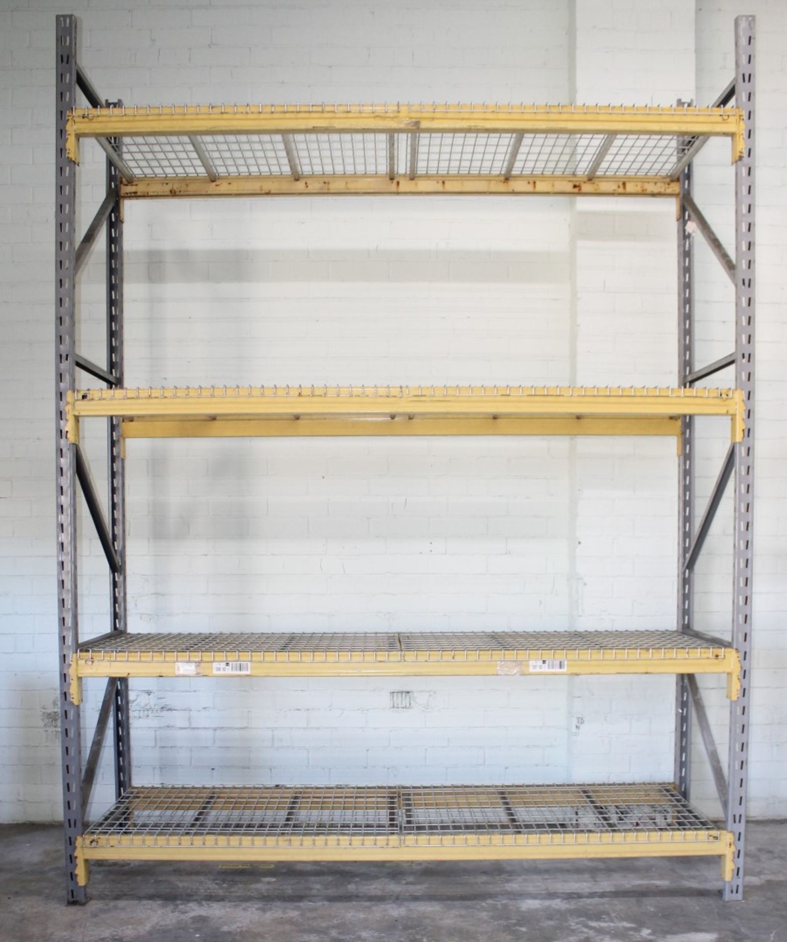 20 BAYS OF 12'H X 36"D X 106"W PENCO STYLE PALLET RACK, (4 BEAM LEVEL)