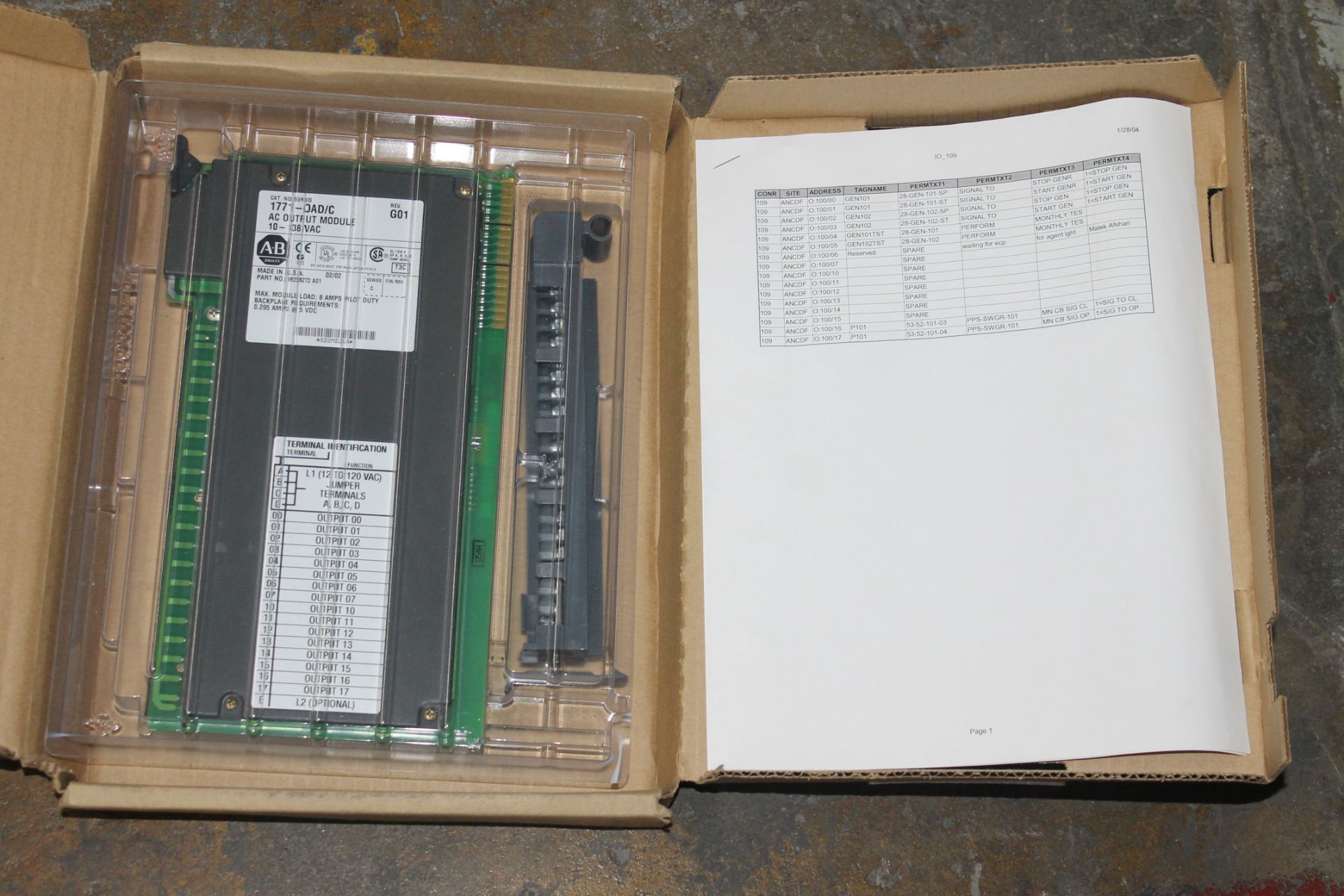 ALLEN BRADLEY MODULE OUTPUT, CAT NO:1771-OAD/C, - Image 2 of 2