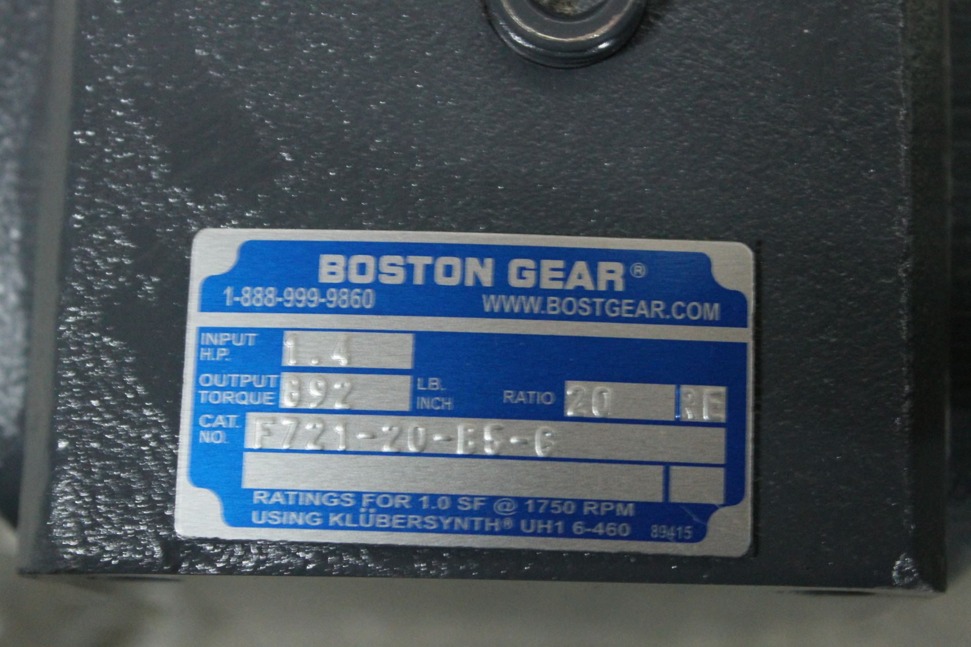 BOSTON GEAR 1.4 HP GEAR BOX - Image 2 of 5