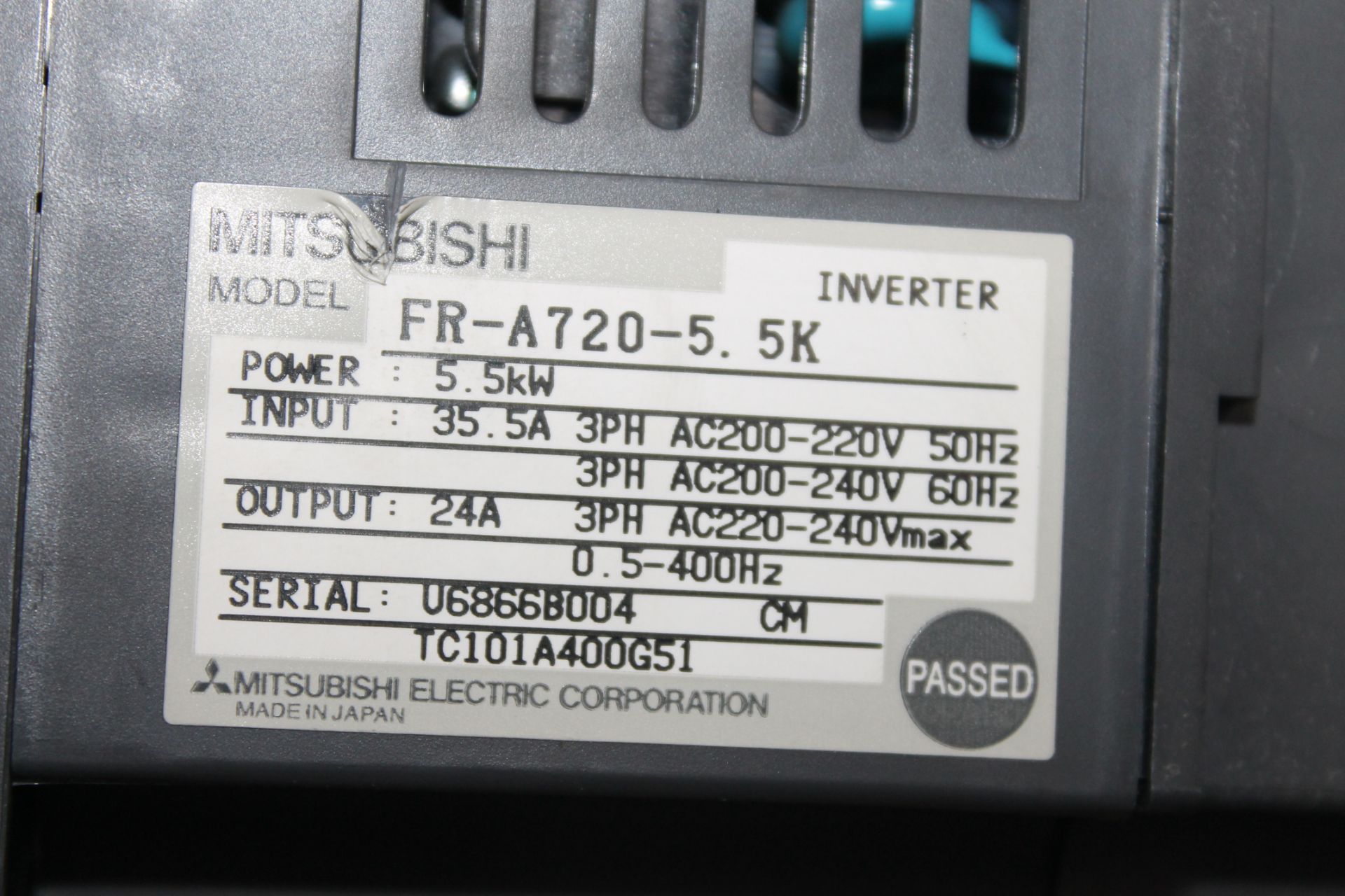 MITSUBISHI FREQROL-A700 INVERTER, - Image 4 of 4