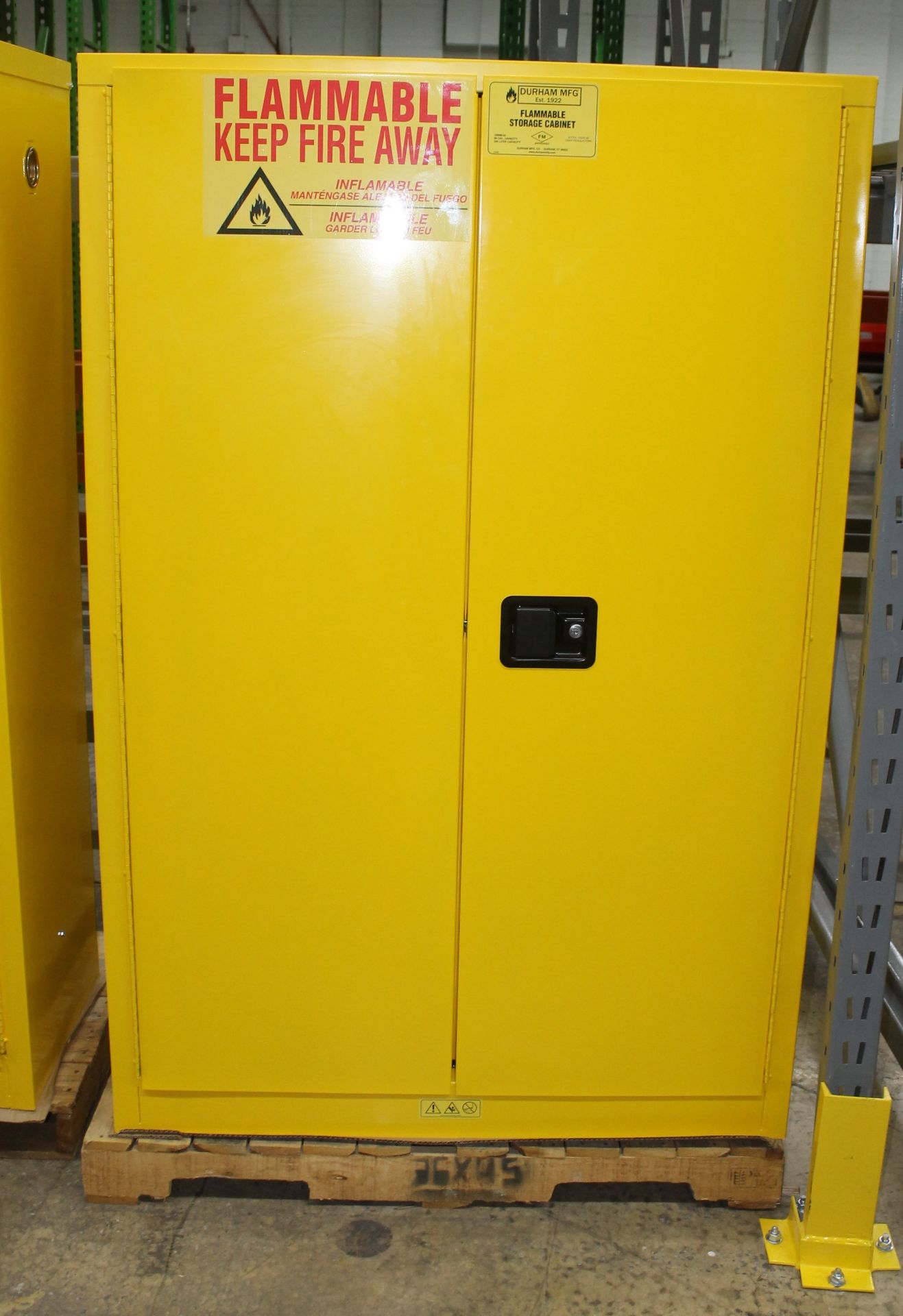 90 GALLON NEW FLAMMABLE SELF CLOSING SAFETY STORAGE CABINET, - Image 3 of 3