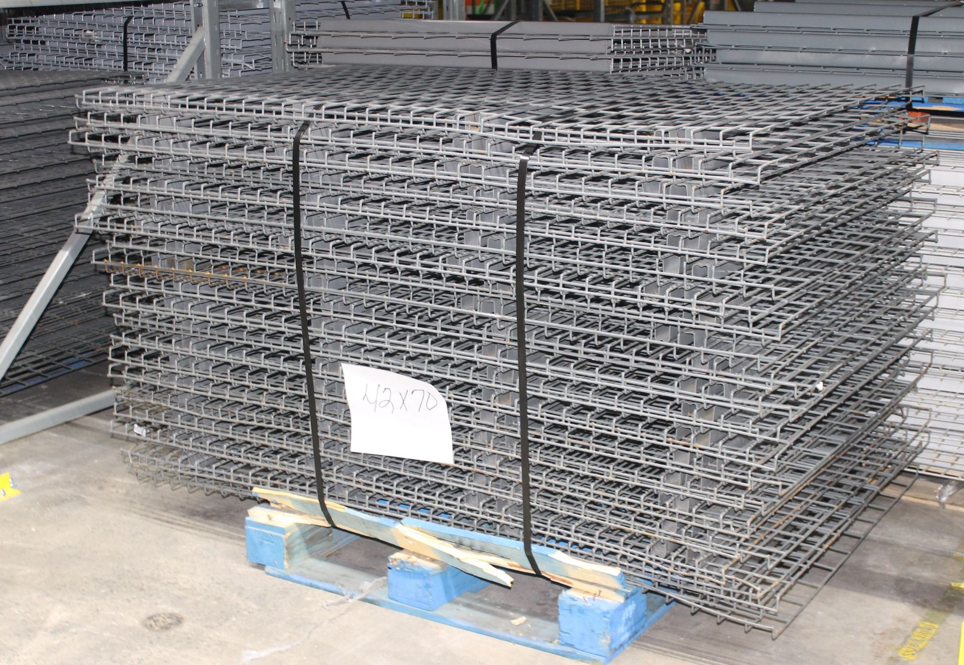 14 BAYS OF TEARDROP STYLE PALLET RACK, LIKE NEW, SIZE: 16'H x 42"D X 117"W (3" X 3" POST) - Image 3 of 6