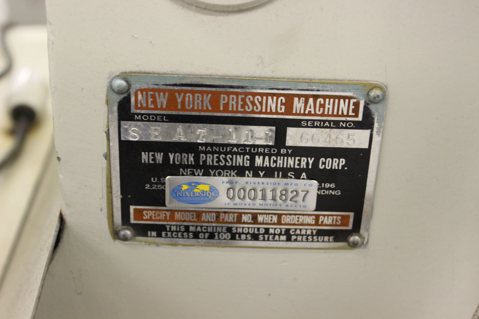 NEWYORK PRESSING MACHINE - Image 3 of 5