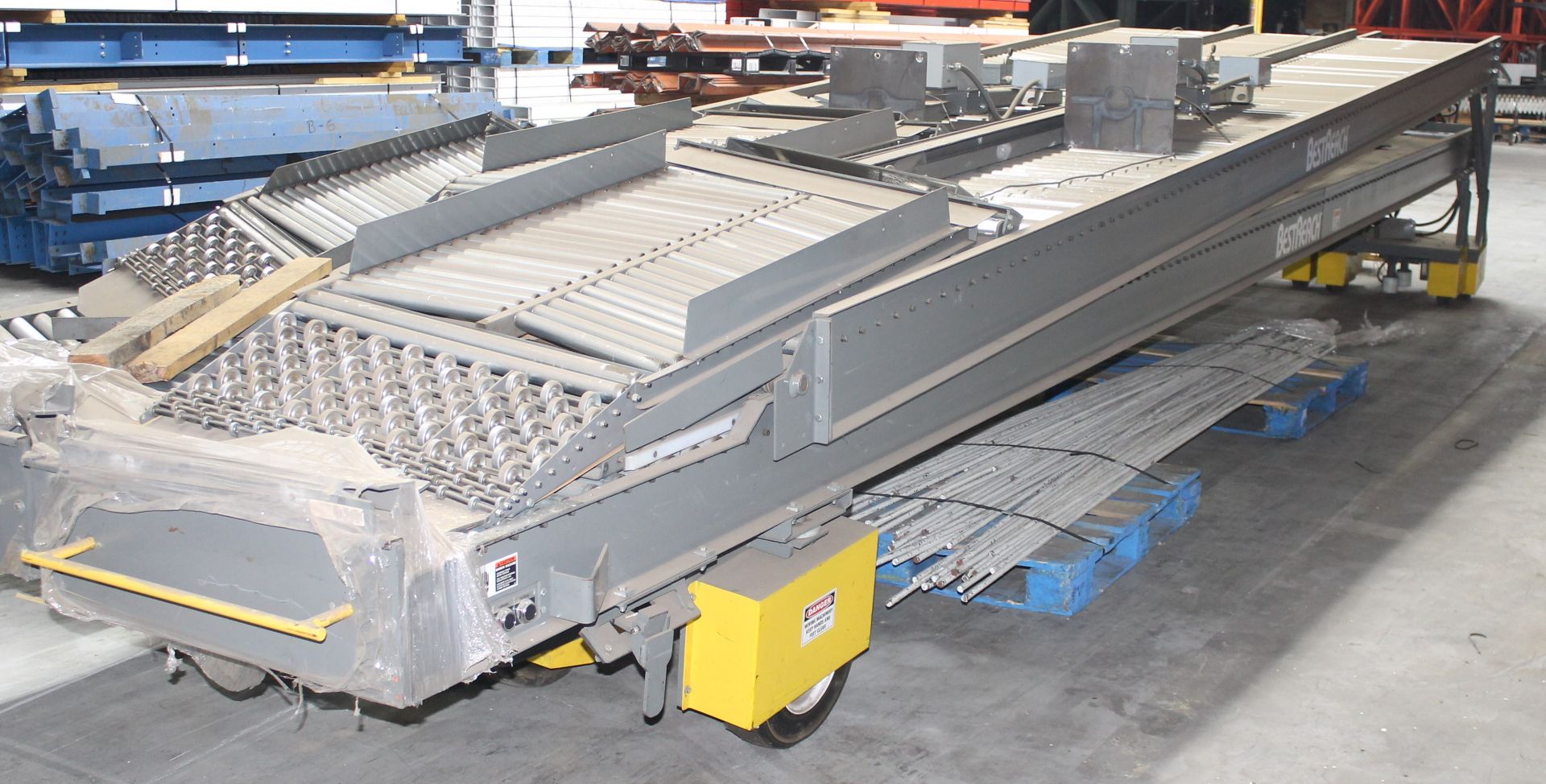 HEAVY DUTY BESTREACH 2-STAGE DRIVE IN GRAVITY TRUCK LOADING CONVEYOR,