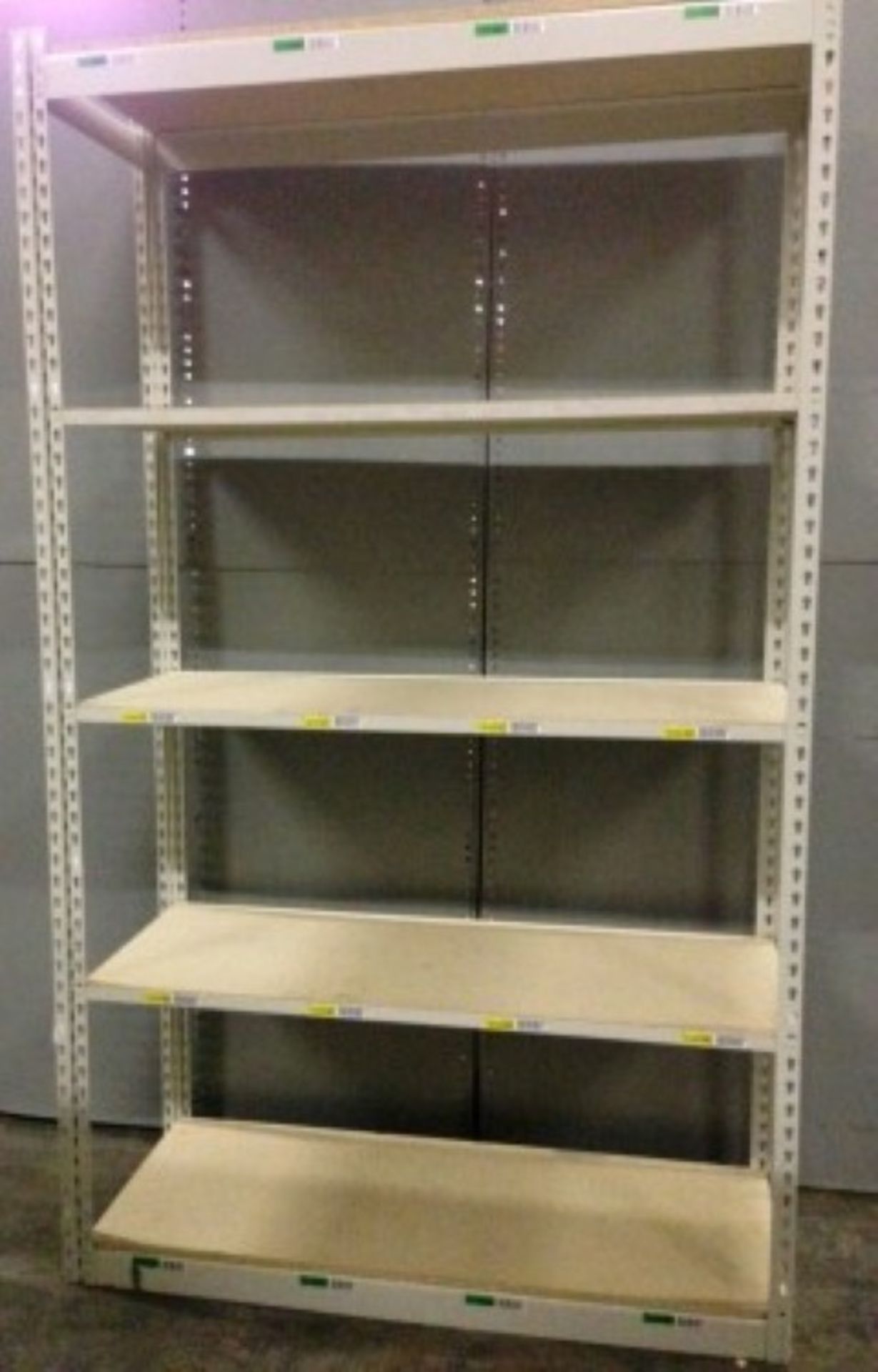 ONE LOT OF 10 SECTIONS OF RIVETIER INDUSTRIAL SHELVING