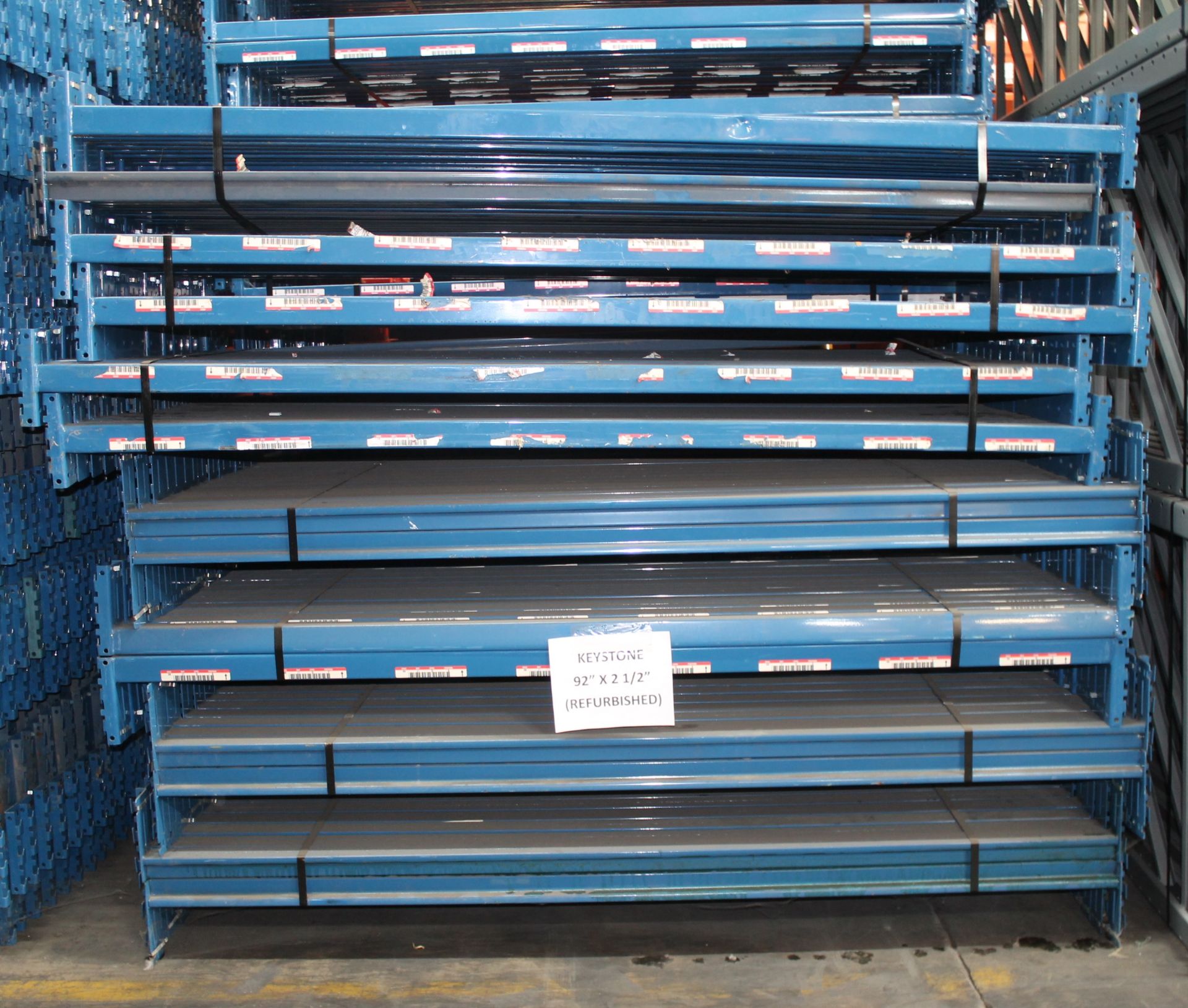 96"H X 40"D X 92"L KEYSTONE / REPUBLIC PALLET RACKS (14 SECTIONS), - Image 3 of 3