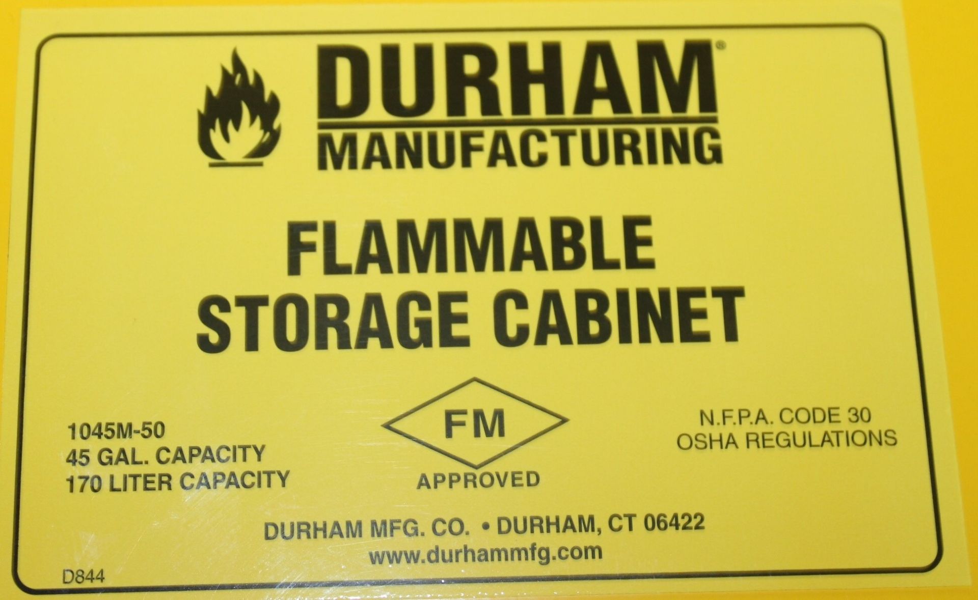 45 GALLONS FLAMMABLE SAFETY STORAGE CABINET - Image 3 of 4