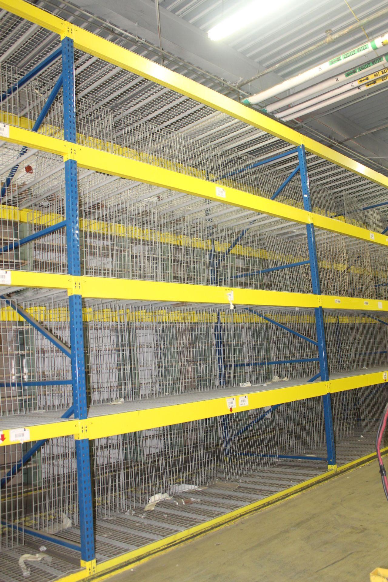 14 BAYS OF 15'H X 72"D X 144"W INTERLAKE TEARDROP PALLET RACK, (4 BEAM LEVEL)