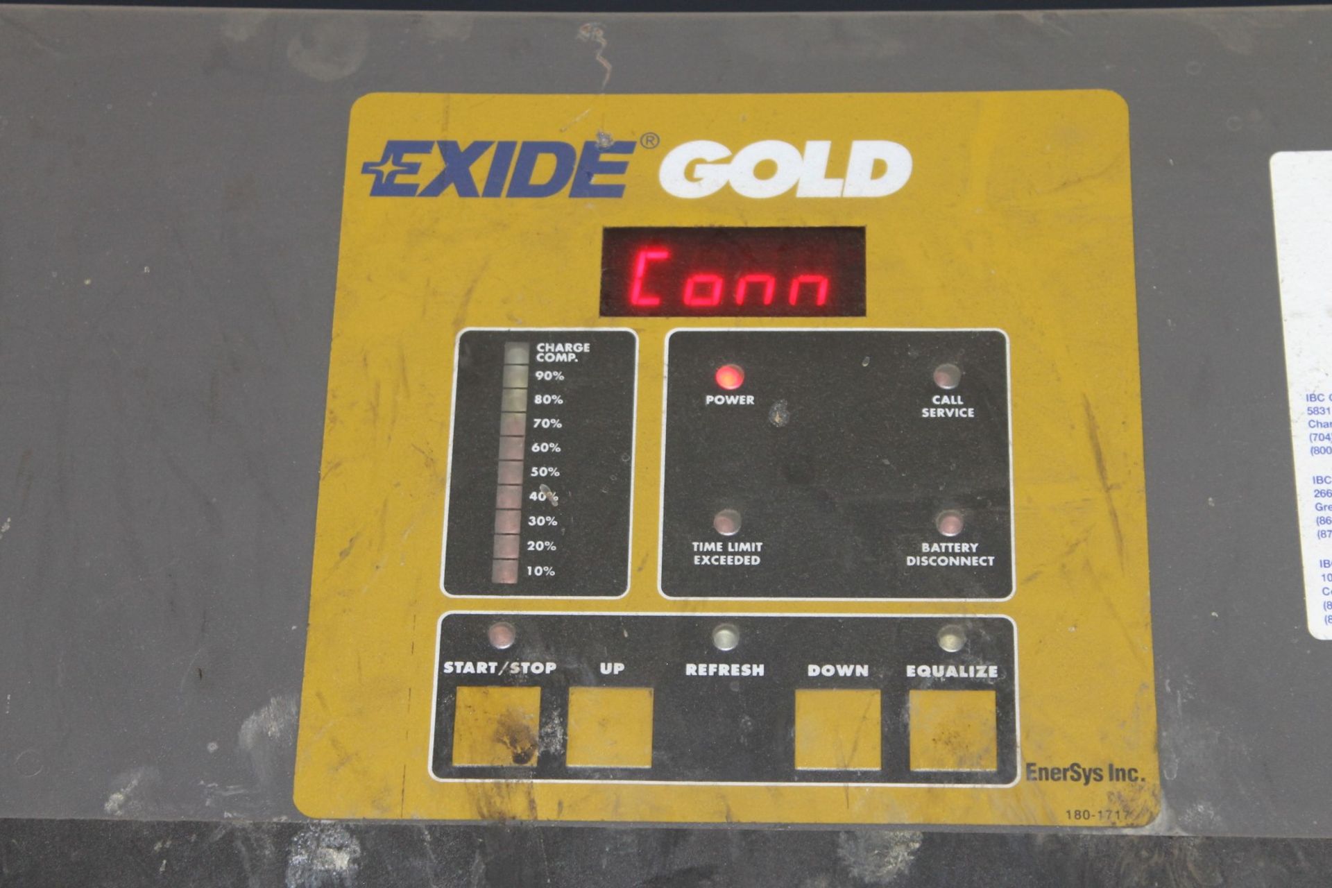 EXIDE GOLD 36 VOLTS INDUSTRIAL BATTERY CHARGER, CAPACITY 960 AMP HRS, WORKHOG - Image 2 of 3