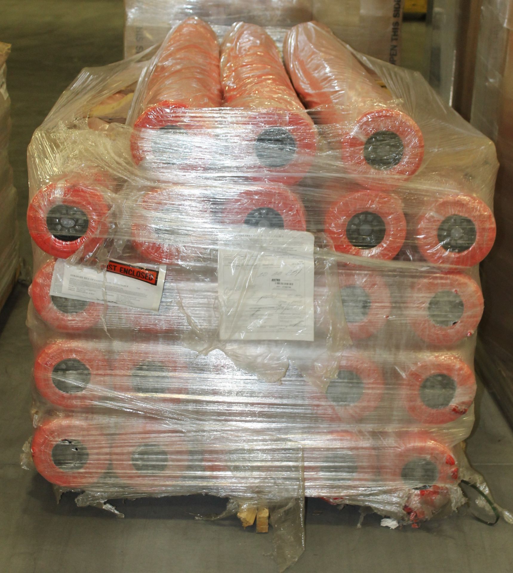 PALLET OF 70 X 17 X 96 ALL AMERICAN SHIPPING RED TINT