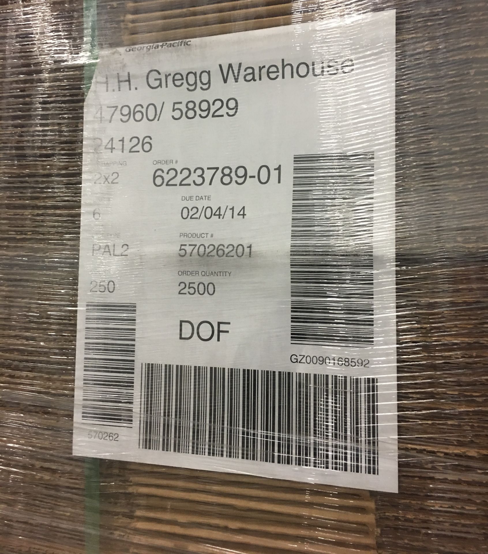 PALLET OF 24 X 12 X 06 INTERNATIONAL PAPER SHIPPING BOXES, - Image 2 of 2