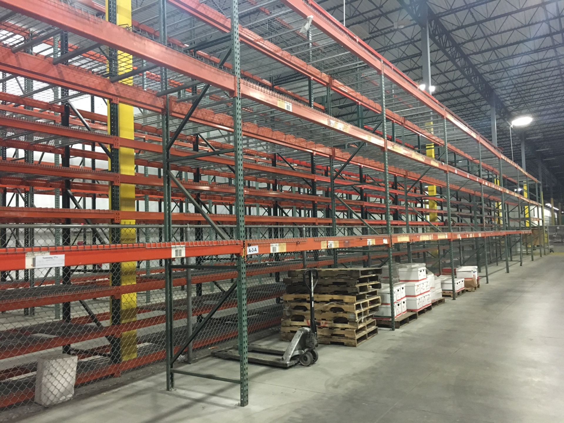 21 BAYS OF 15'H x 42"D X 156"W INTERLAKE TEARDROP STYLE PALLET RACK, (3 BEAM LEVEL, BACK TO BACK) - Image 3 of 3
